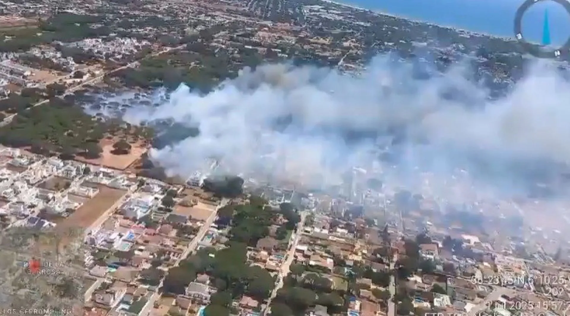 Vista aerea del lugar del siniestro