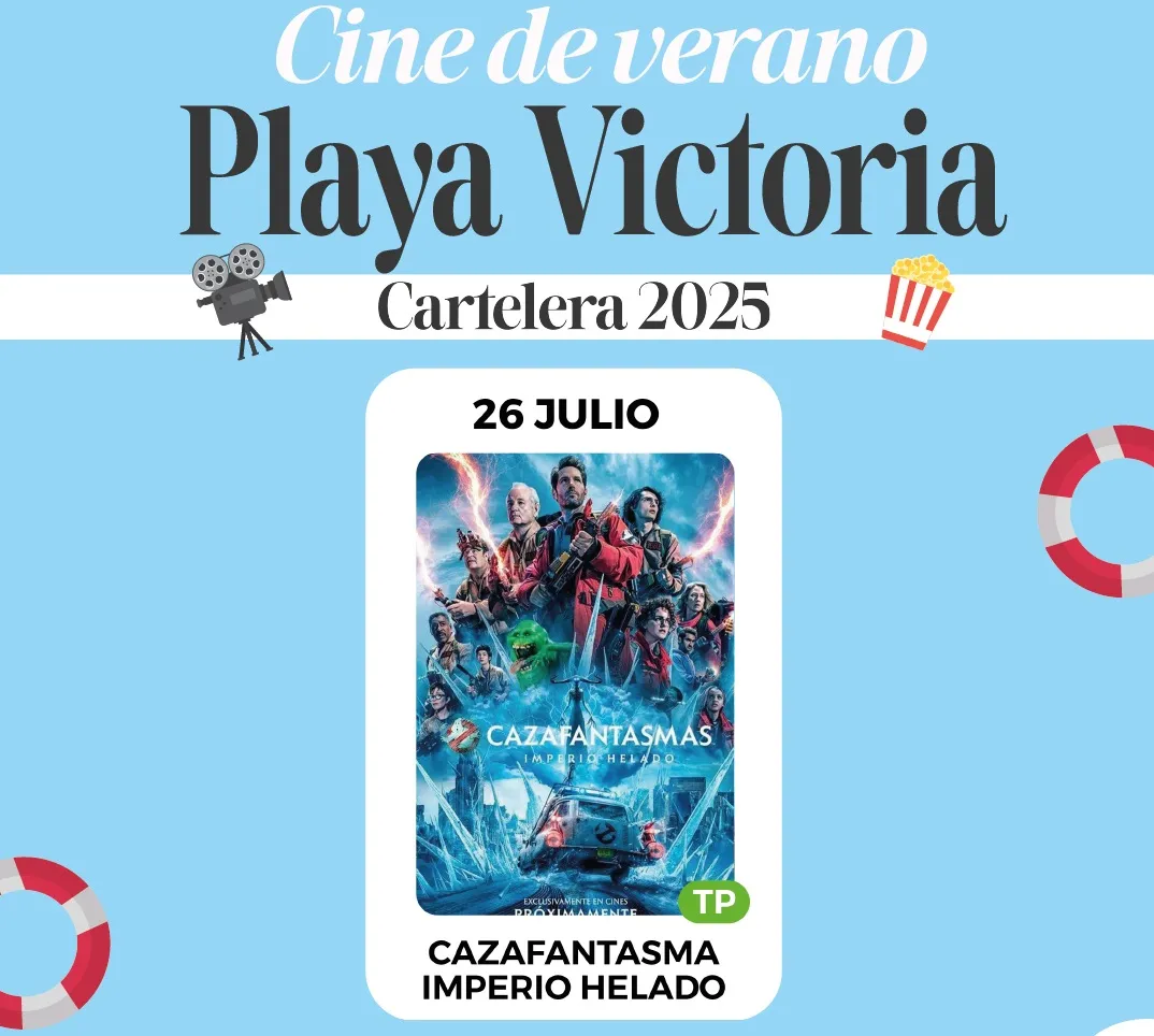Cartel de la proyección de este sábado en la Playa Victoria de Cádiz. Cartel de la proyección de este sábado en la Playa Victoria de Cádiz.