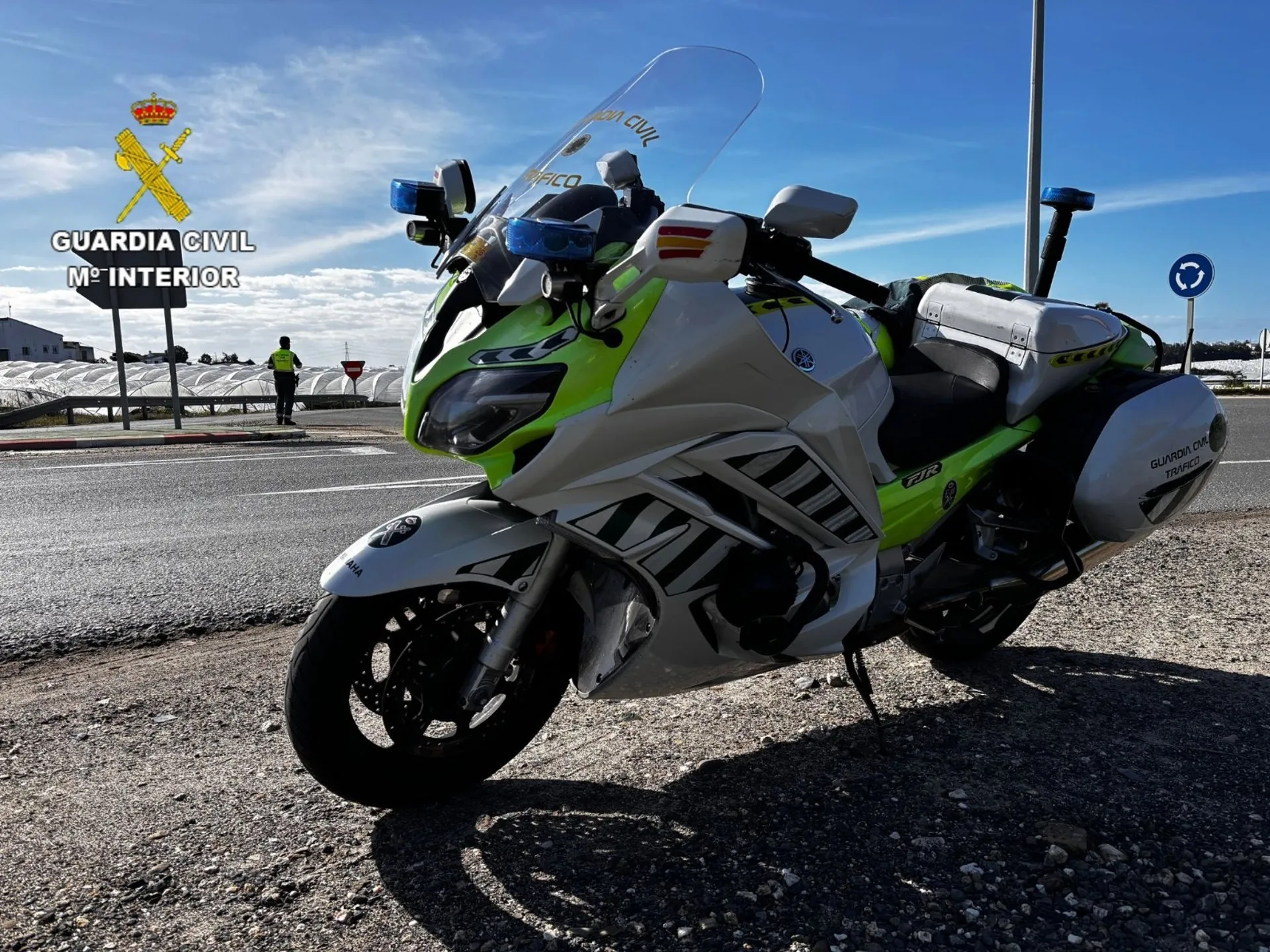 Imagen de archivo de una motocicleta de la Guardia Civil de Tráfico Imagen de archivo de una motocicleta de la Guardia Civil de Tráfico