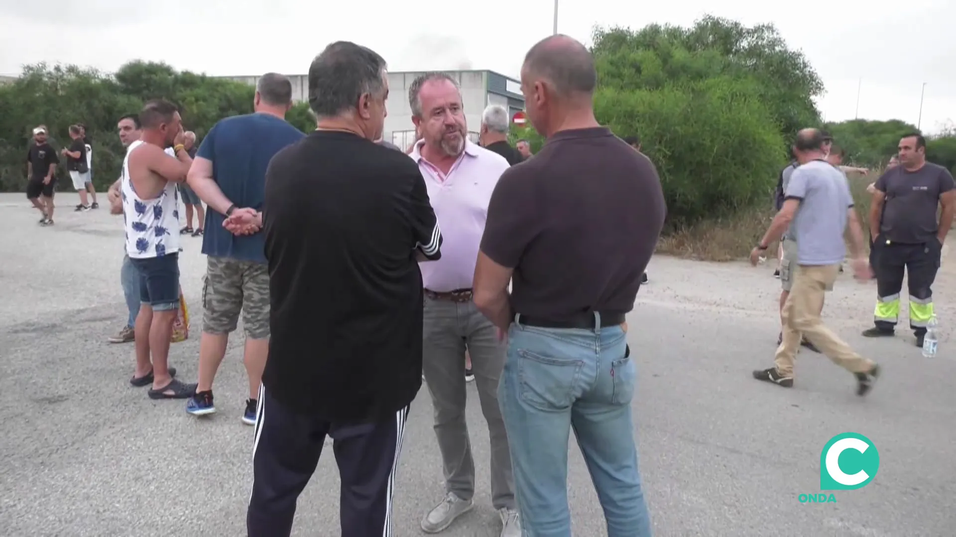 Antonio Montoro durante una de las concentraciónes dias atrás en Puerto Real Antonio Montoro durante una de las concentraciónes dias atrás en Puerto Real