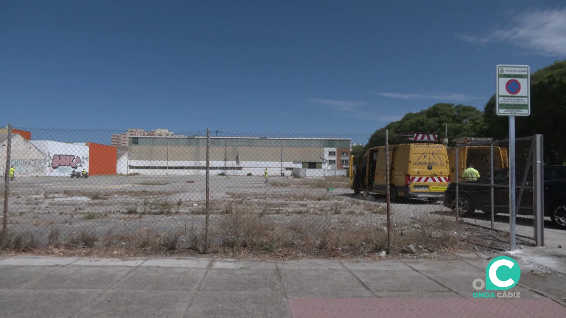 Imagen del antiguo espacio industrial donde se ubicarán proximamente los vehículos de los residentes