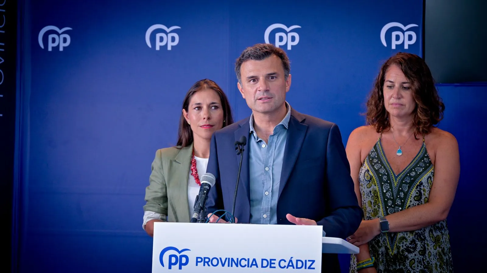 Un momento de la rueda de prensa de este martes en la sede de la formación