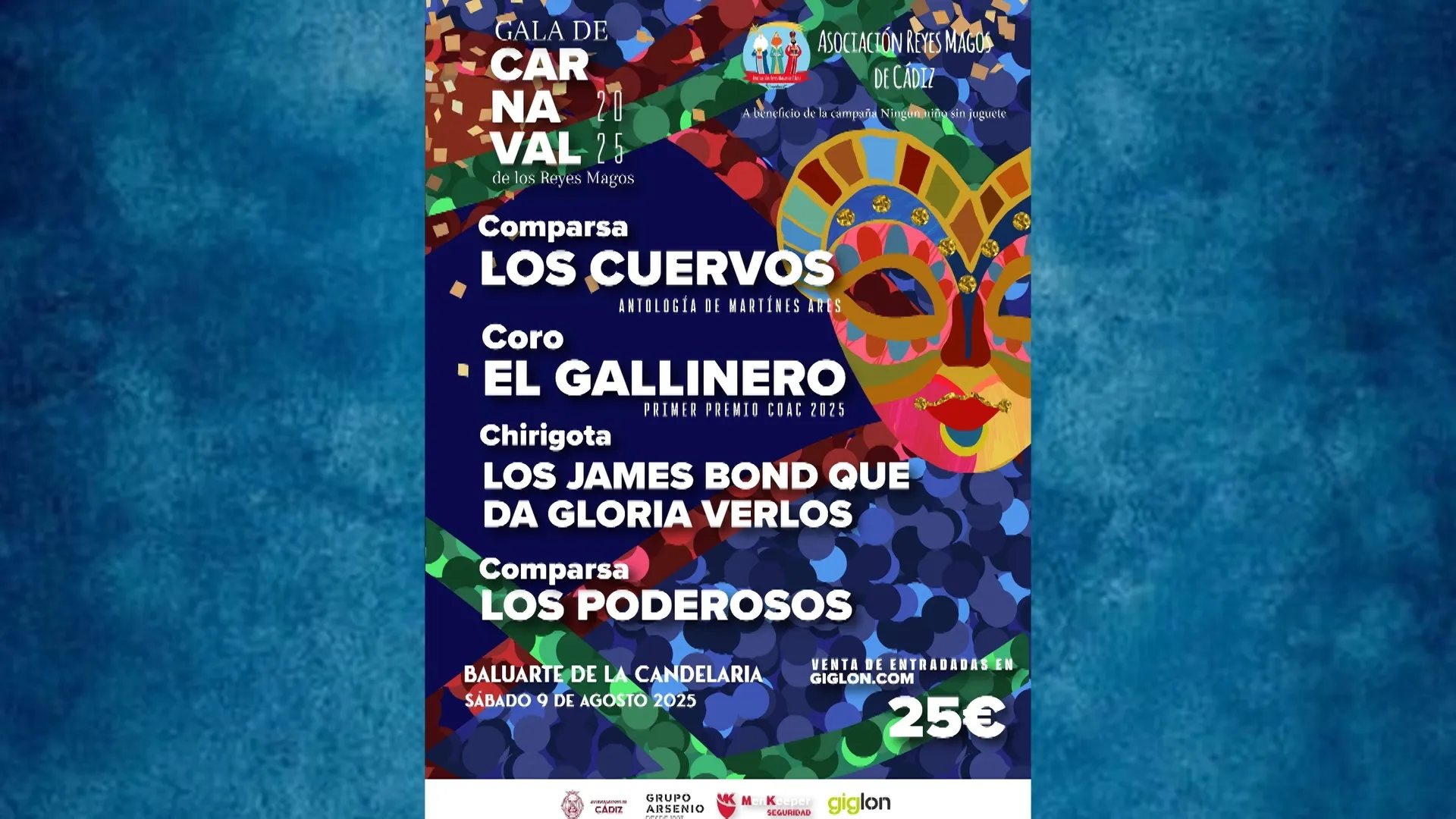 Cuatro agrupaciones de carnaval participarán en la gala tradicional de Reyes Magos de Cádiz. 