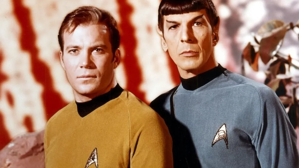 Dos de los protagonistas de Star Trek, serie de culto de ciencia ficción. ...