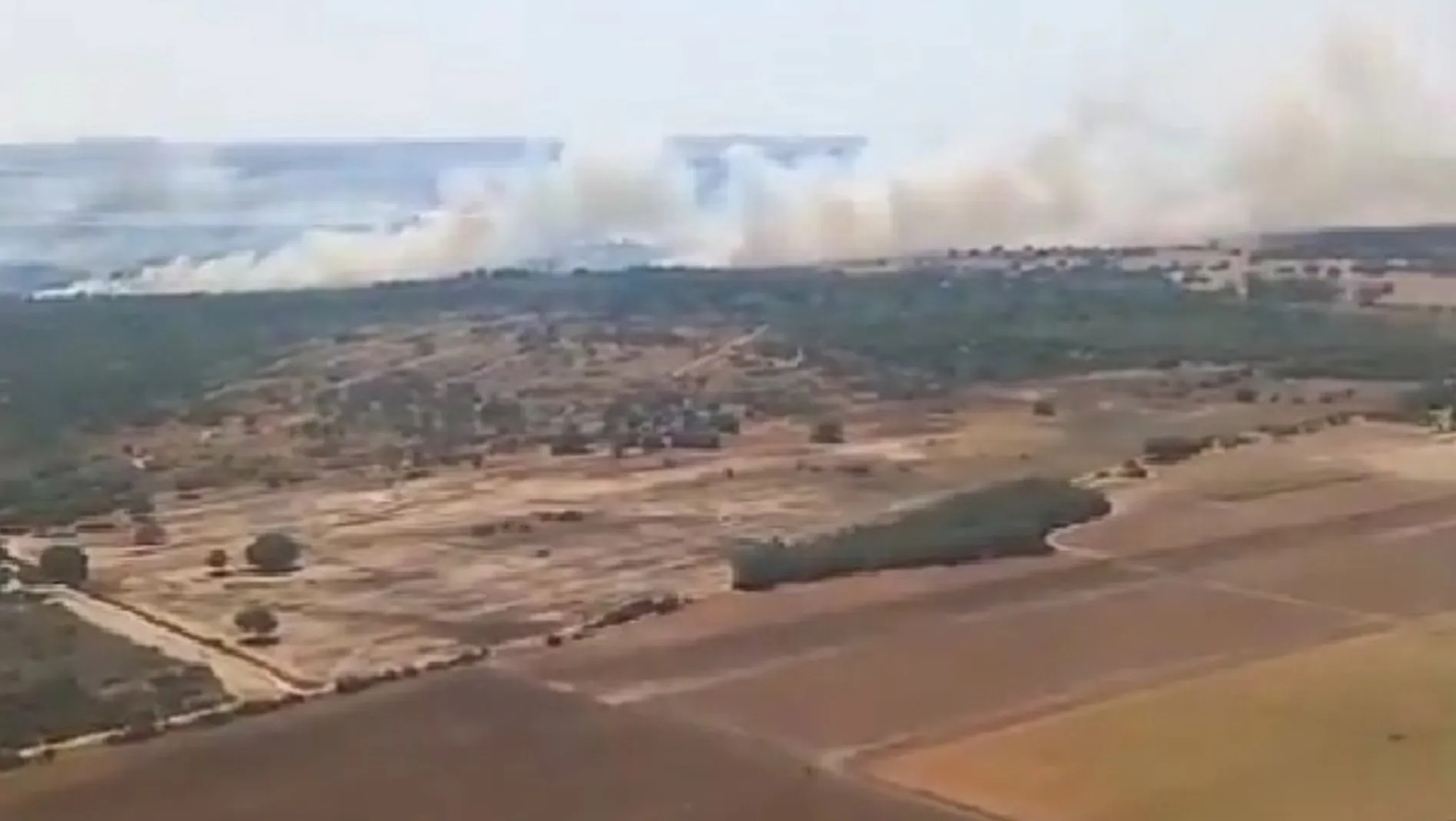 Vista aérea de la zona afectada