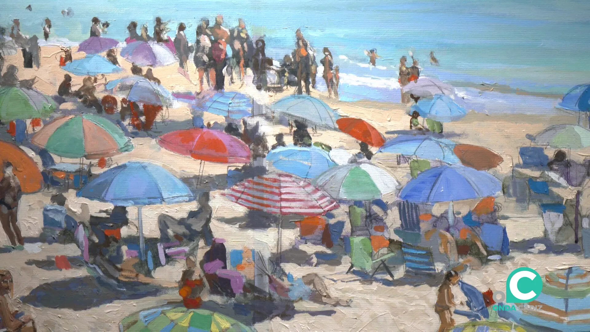 Una de las obras del artista donde plasma sus paraísos personales muy vinculados a su ciudad Una de las obras del artista donde plasma sus paraísos personales muy vinculados a su ciudad