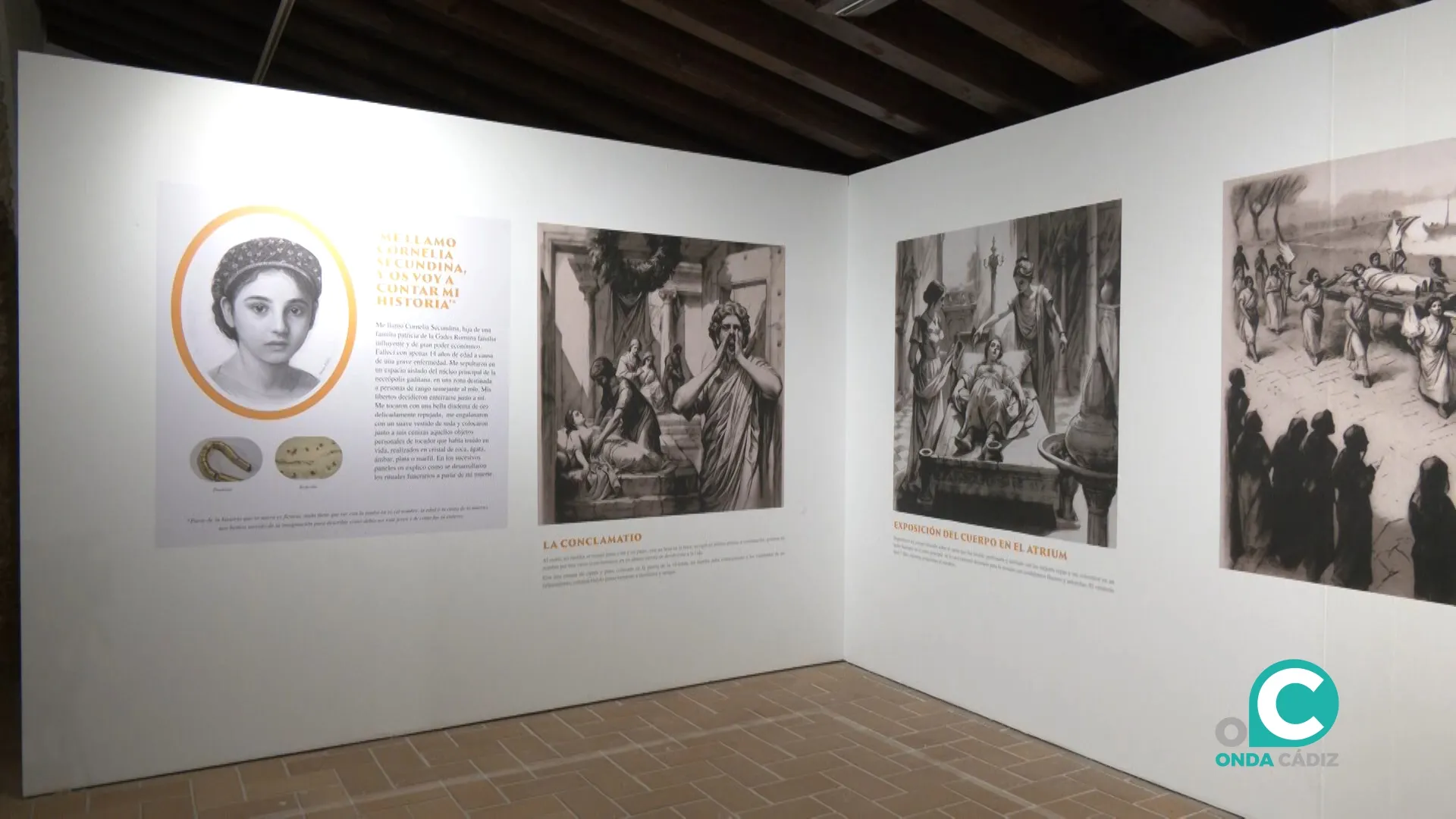 Primeros paneles que se ilustran en la exposición 'Ritual funerario romano y hallazgos arqueológicos en Gades'. Primeros paneles que se ilustran en la exposición 'Ritual funerario romano y hallazgos arqueológicos en Gades'.