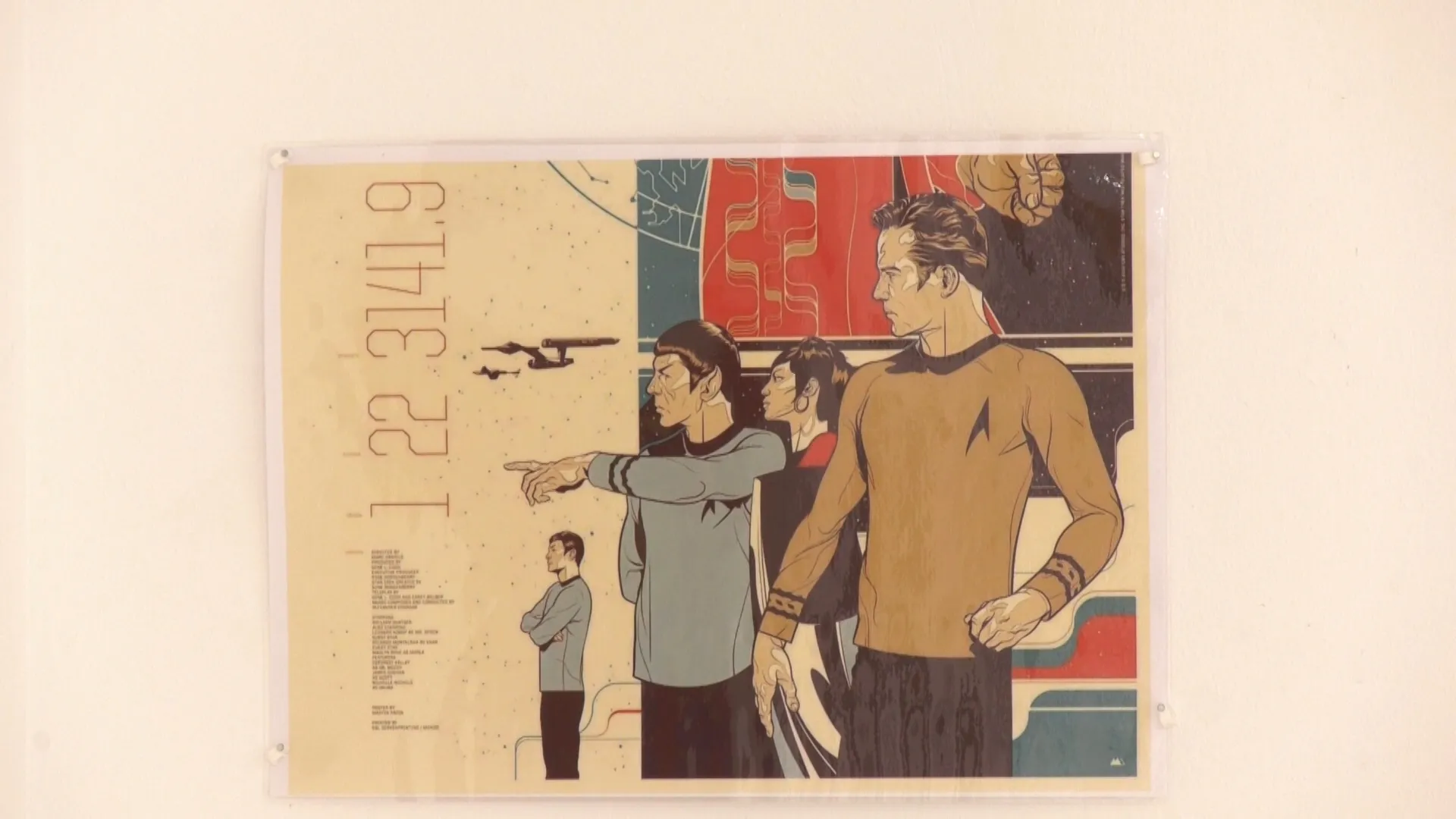 Uno de los carteles de la exposición sobre Star Treck --