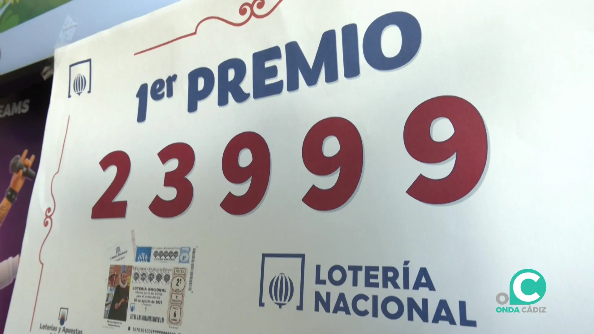 Cartel con los números que han traido la fortuna a la capital gaditana Cartel con los números que han traido la fortuna a la capital gaditana