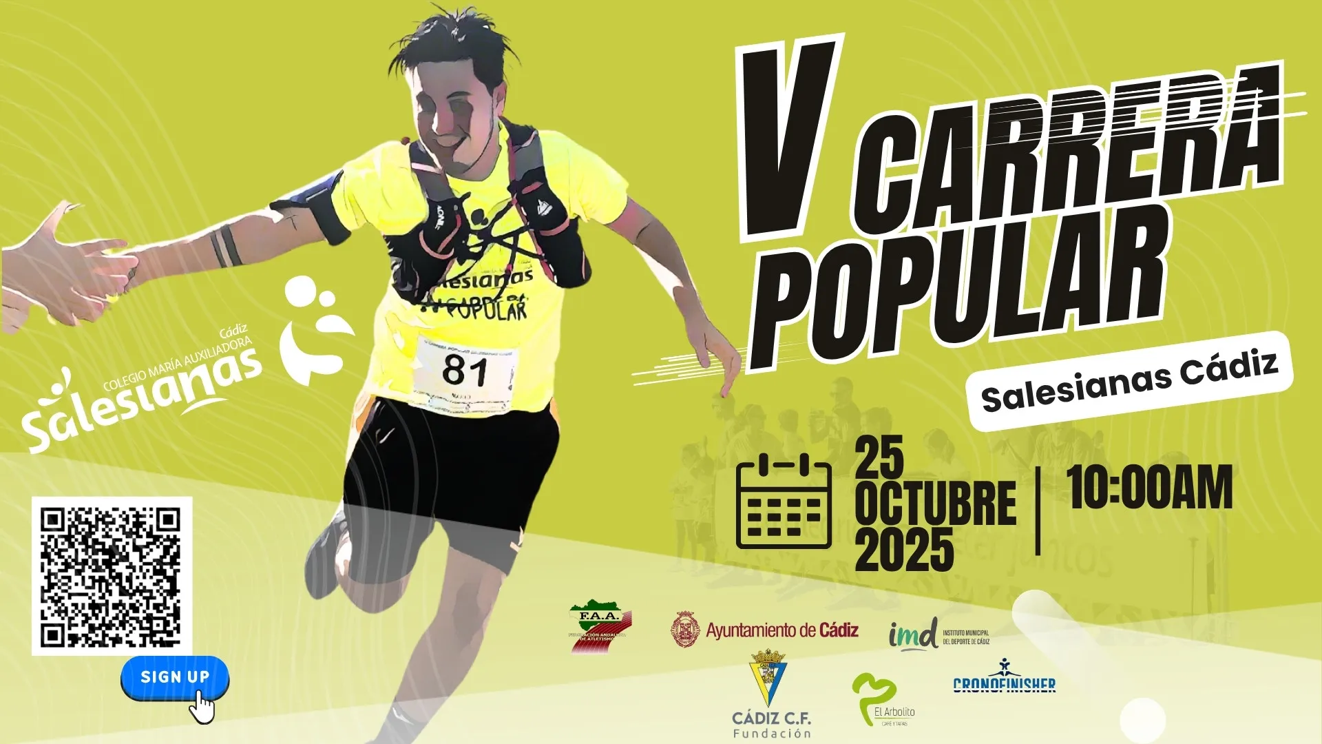 Cartel de la V Carrera Popular Salesiana Cádiz. Cartel de la V Carrera Popular Salesiana Cádiz.
