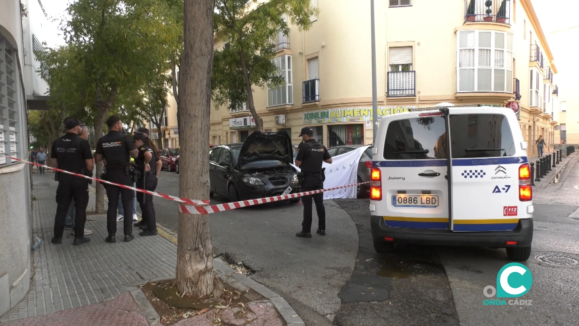 Imagen del accidente de tráfico producido esta mañana de jueves. Imagen del accidente de tráfico producido esta mañana de jueves.