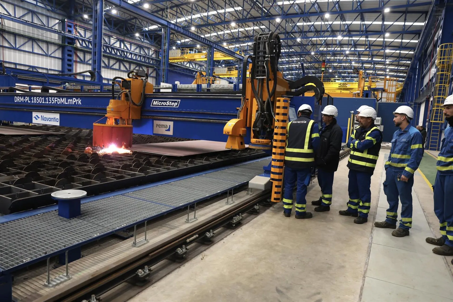 Corte de chapa en la factoría de San Fernando en diciembre de 2024 Corte de chapa en la factoría de San Fernando en diciembre de 2024