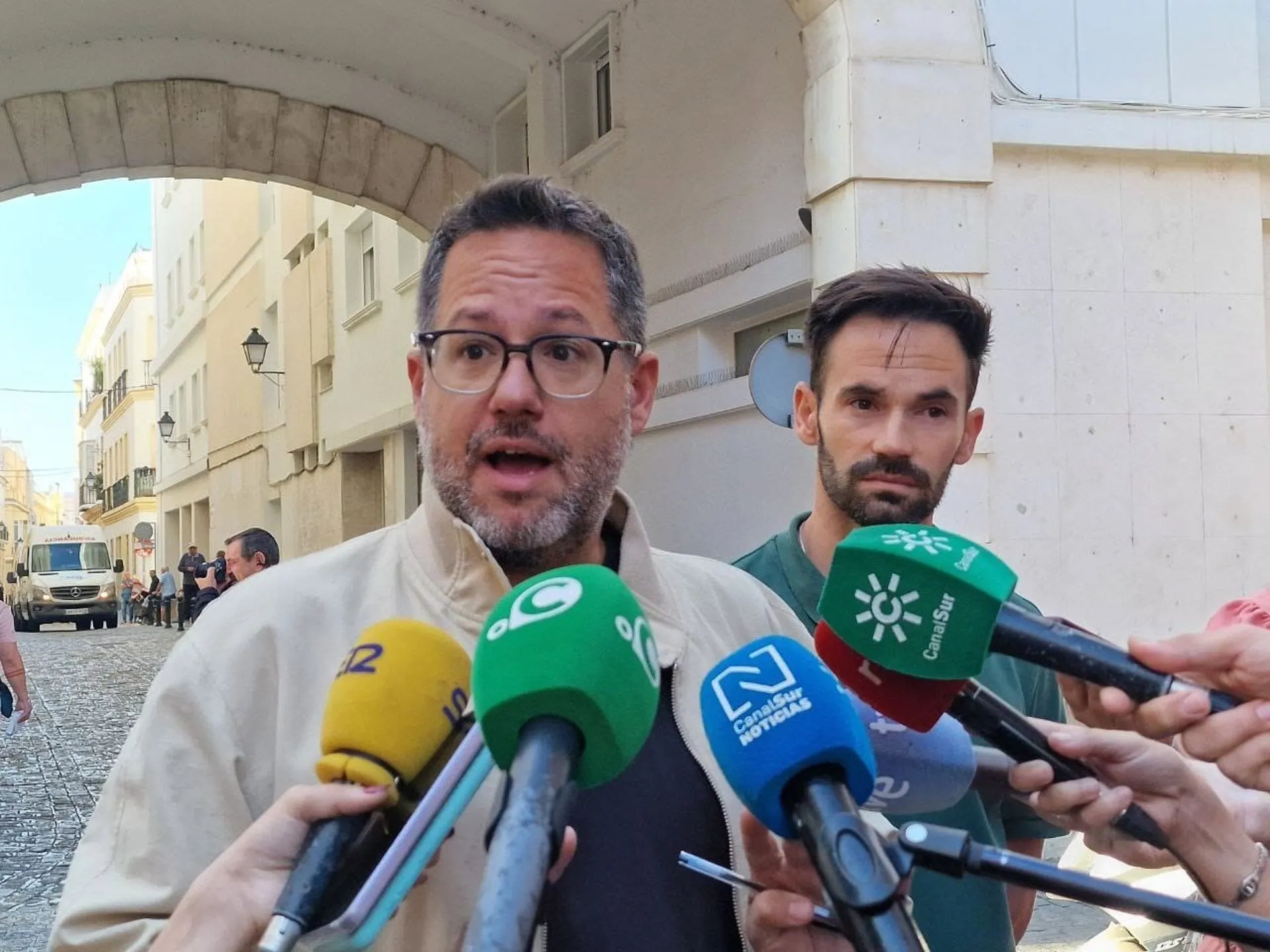 José Ignacio García, atiende a los medios en Cádiz José Ignacio García atiende a los medios en Cádiz