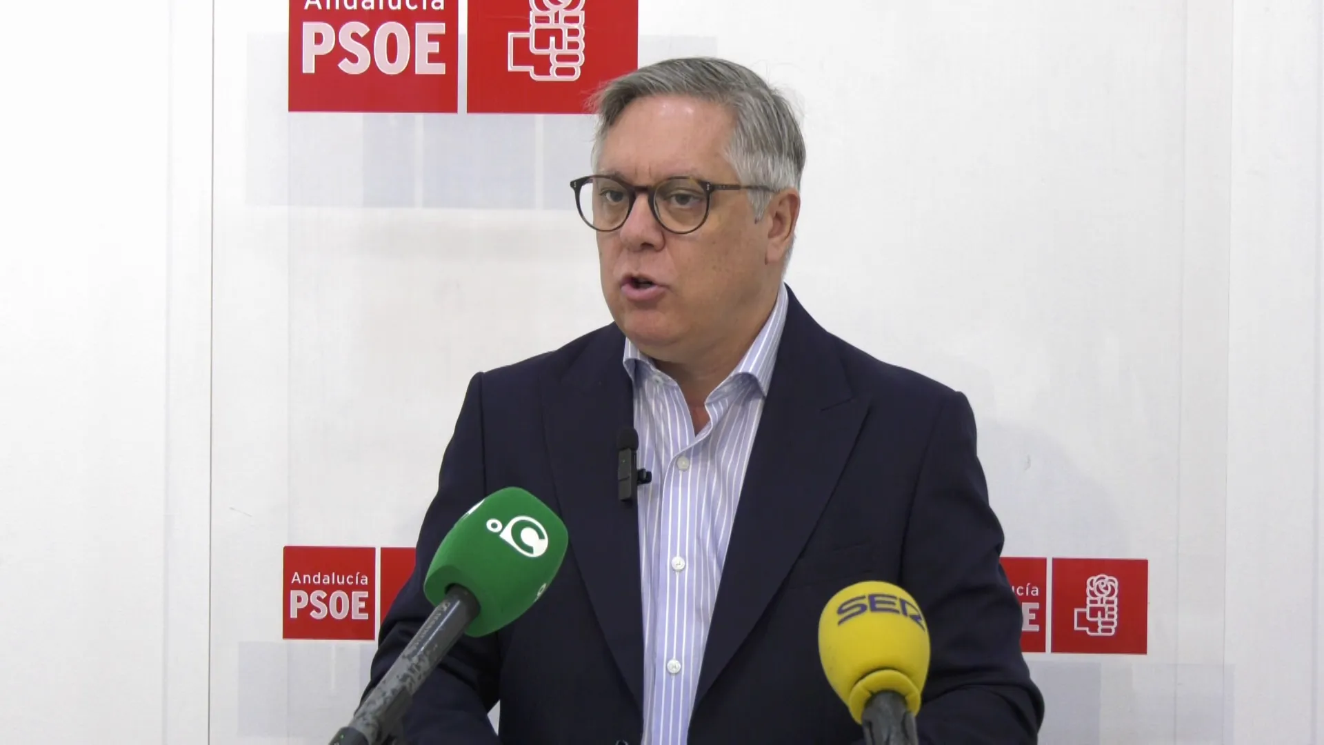 El dirigente socialista interviene en una reciente rueda de prensa El dirigente socialista interviene en una reciente rueda de prensa