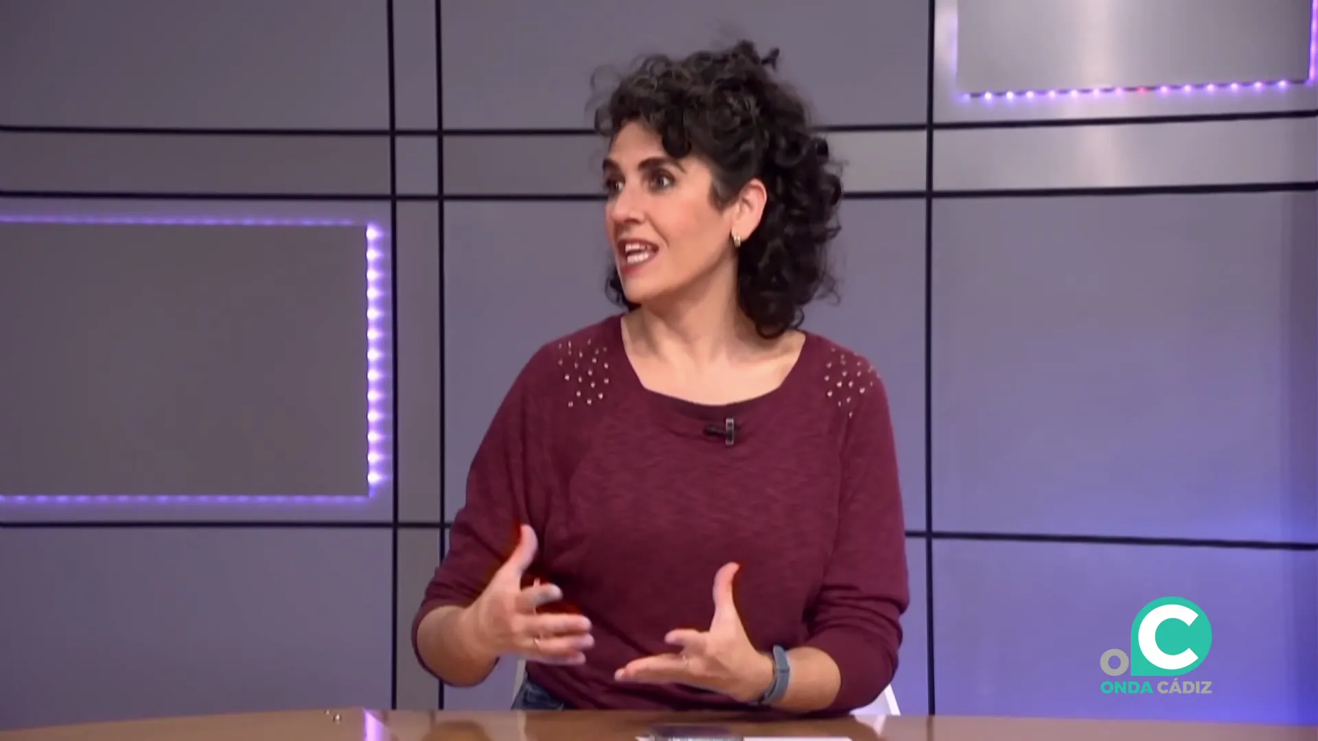 Mejías durante una entrevista en Onda Cádiz Televisión Mejías durante una entrevista en Onda Cádiz Televisión