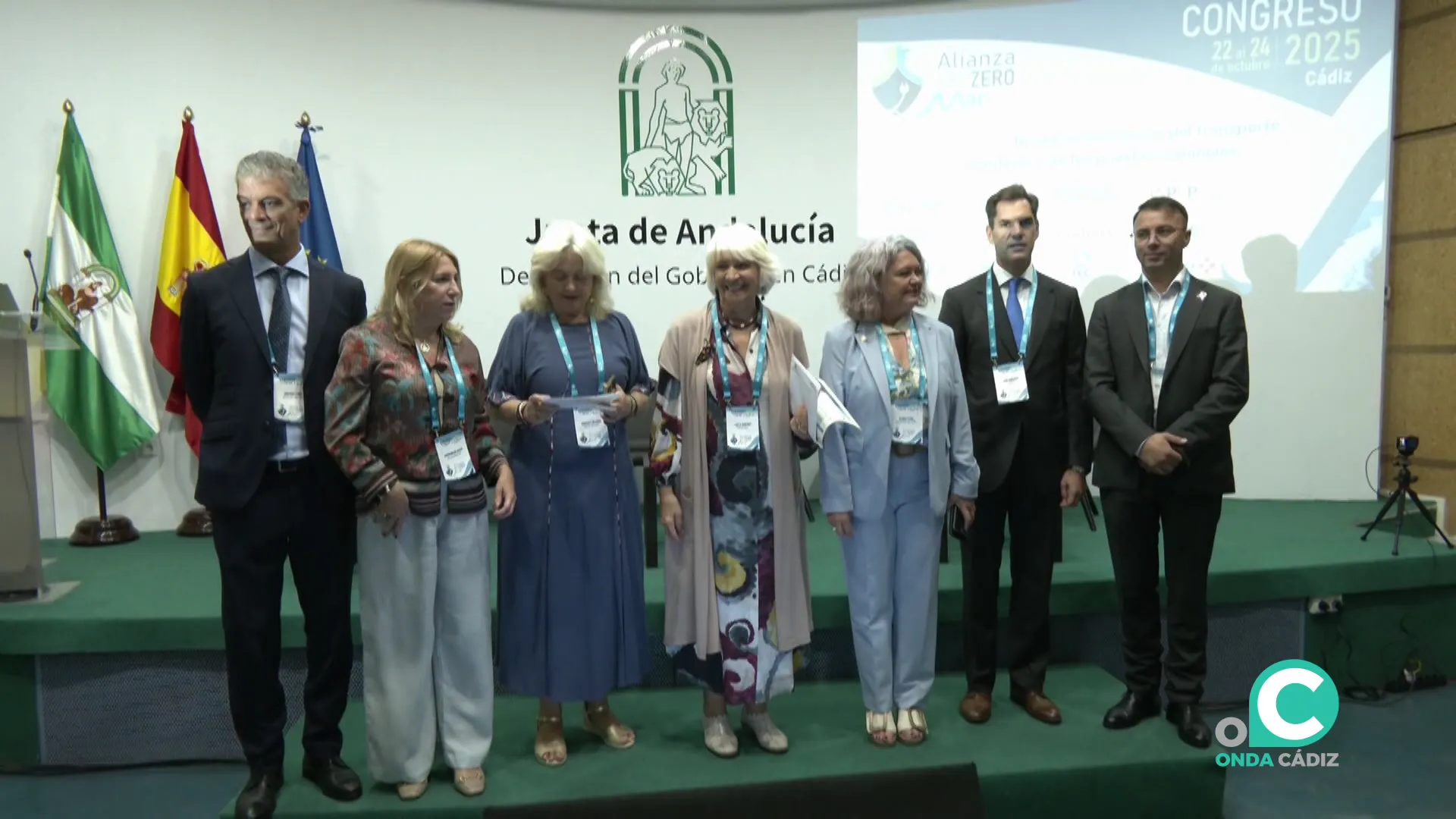 Autoridades y representantes de la Fundación Valenciaport presentes en la cita Autoridades y representantes de la Fundación Valenciaport presentes en la cita