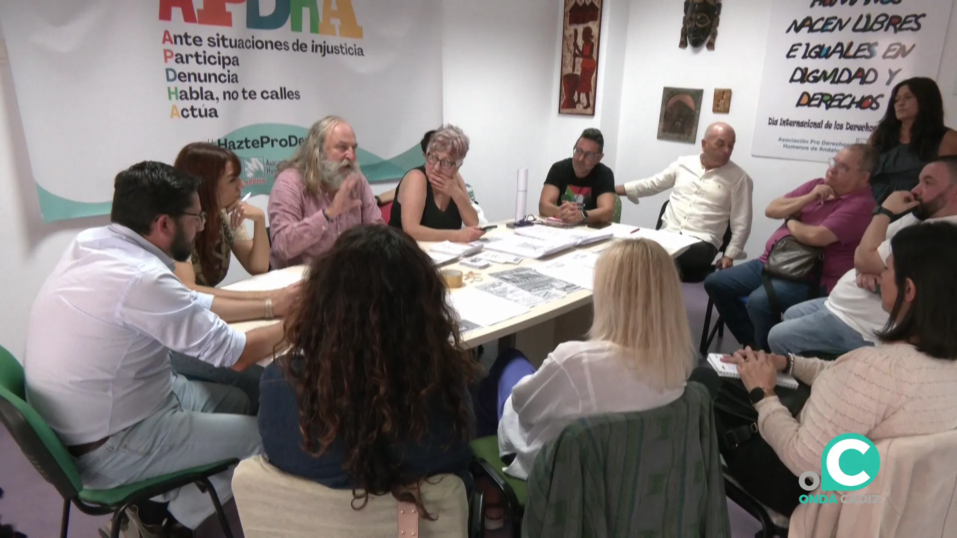 Miembros de la plataforma durante la rueda de prensa este martes ante los medios Miembros de la plataforma durante la rueda de prensa este martes ante los medios