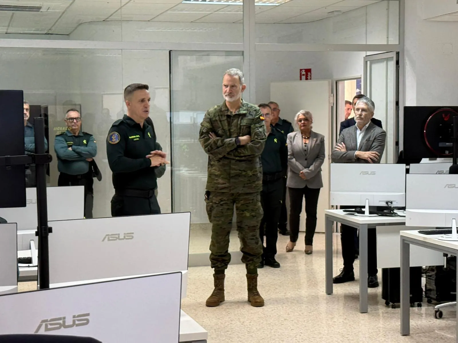 Momento de la llegada del Jefe de Estado este viernes