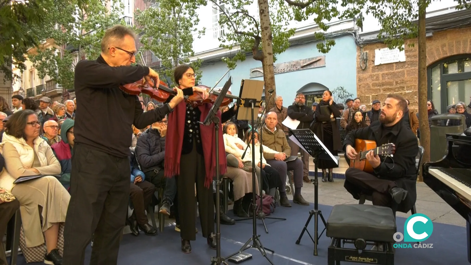 Imagen del recital en la Plaza de Mina 