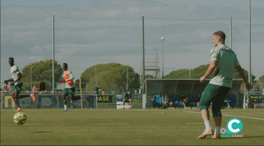 Ontiveros en la sesión de este miércoles (Foto: Cádiz CF)
