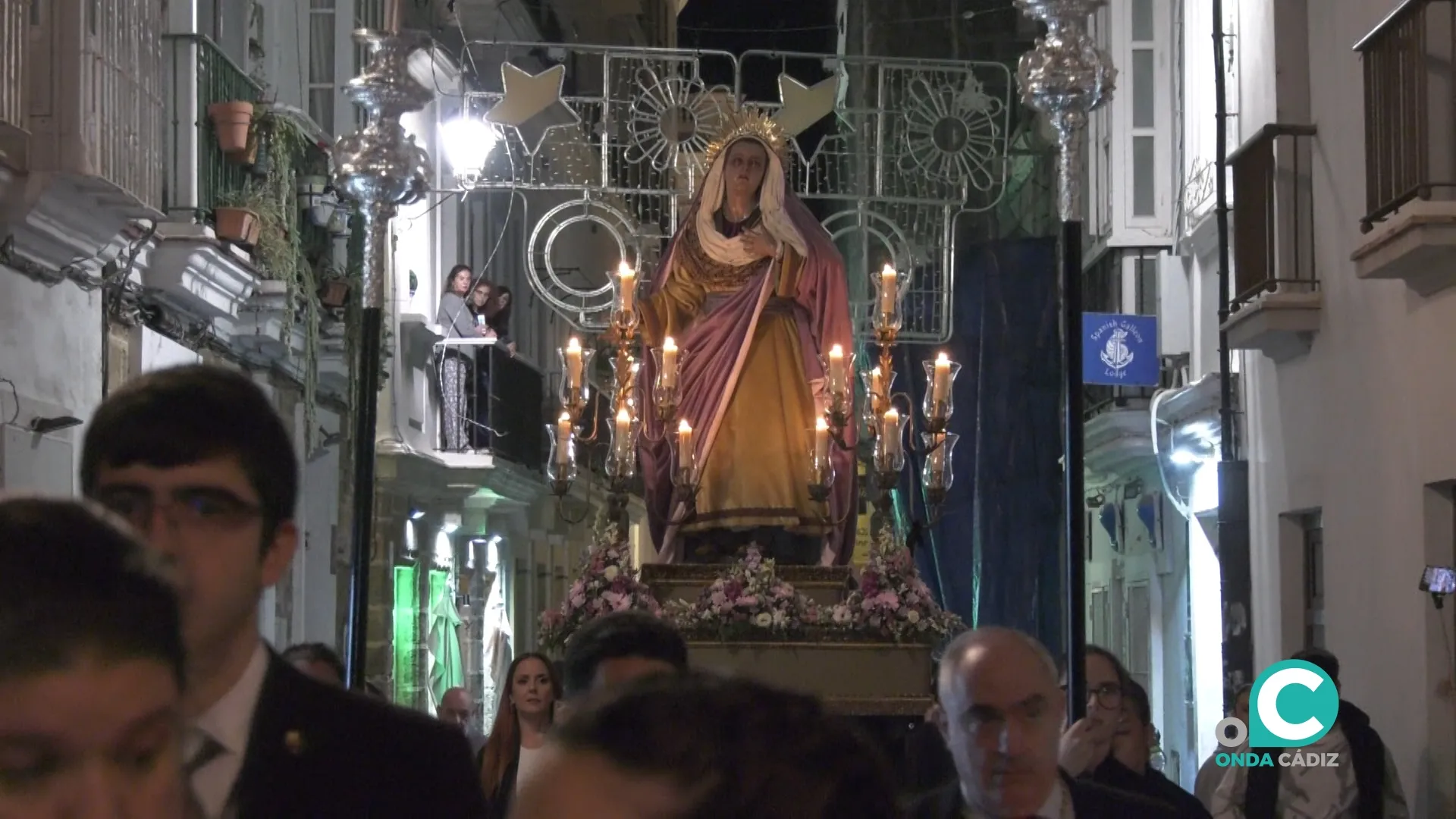 Cortejo de la imagen de María Santísima de la Piedad en Cádiz. 