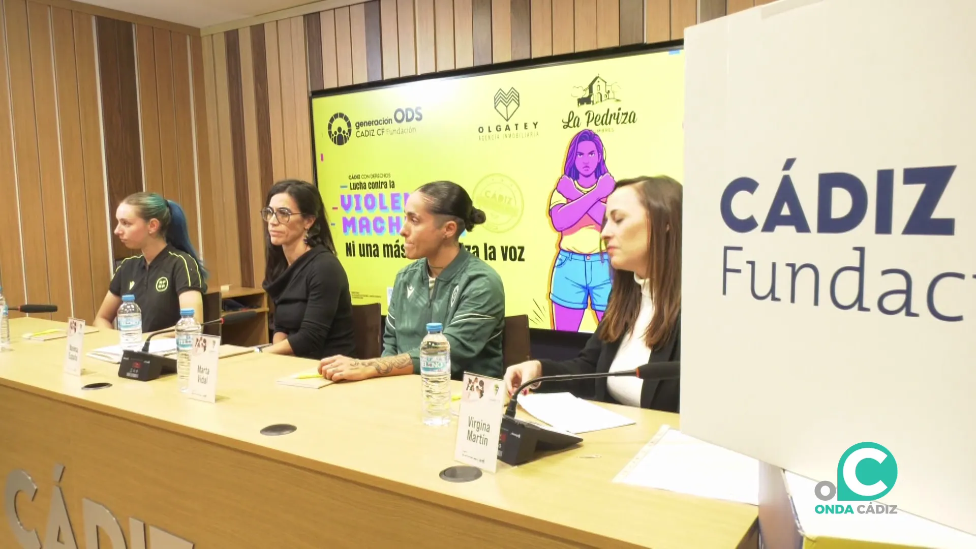 Un momento del encuentro celebrado este jueves en el estadio