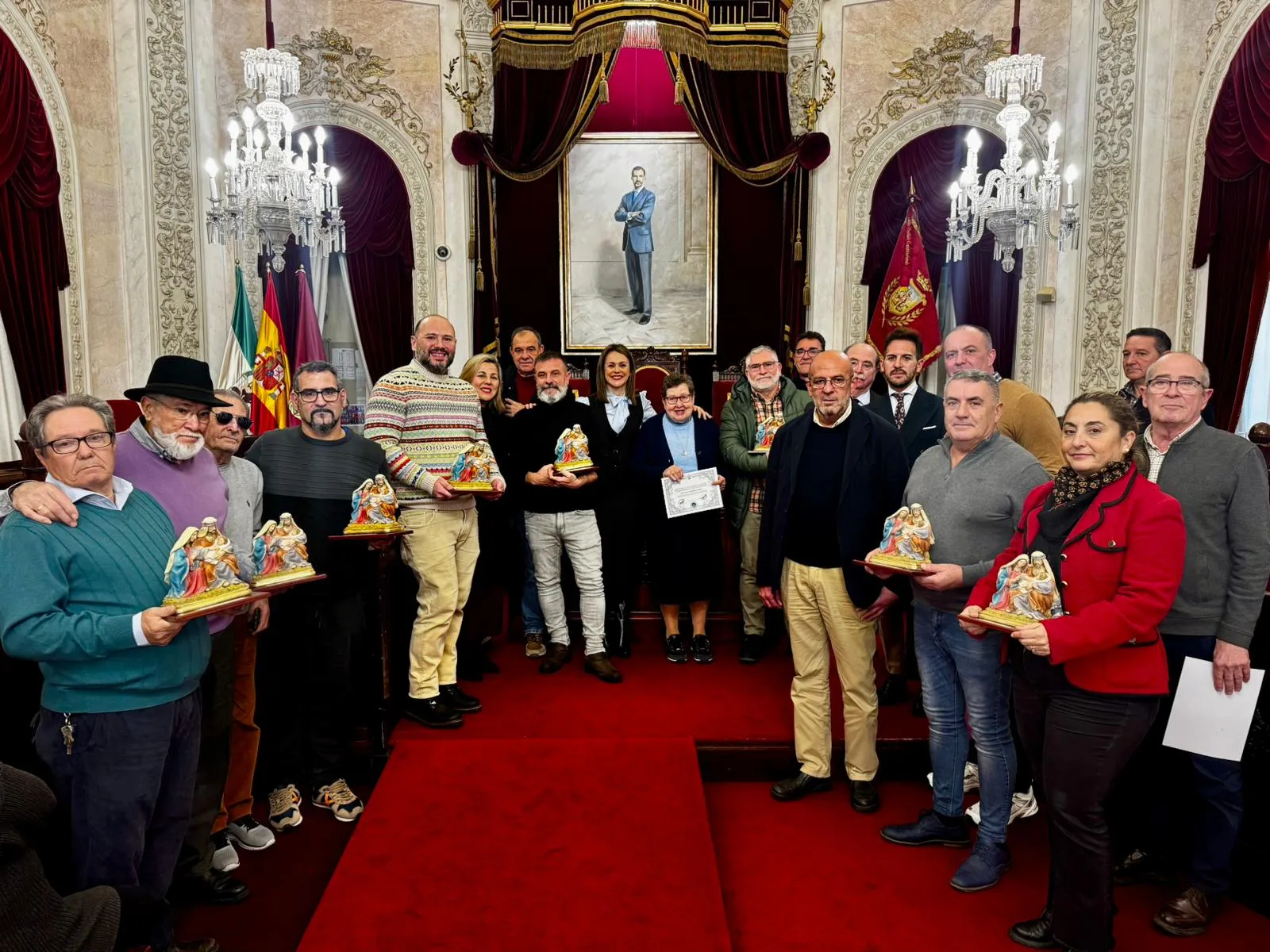 Acto de entrega de los galardones en el Salón de Plenos. 
