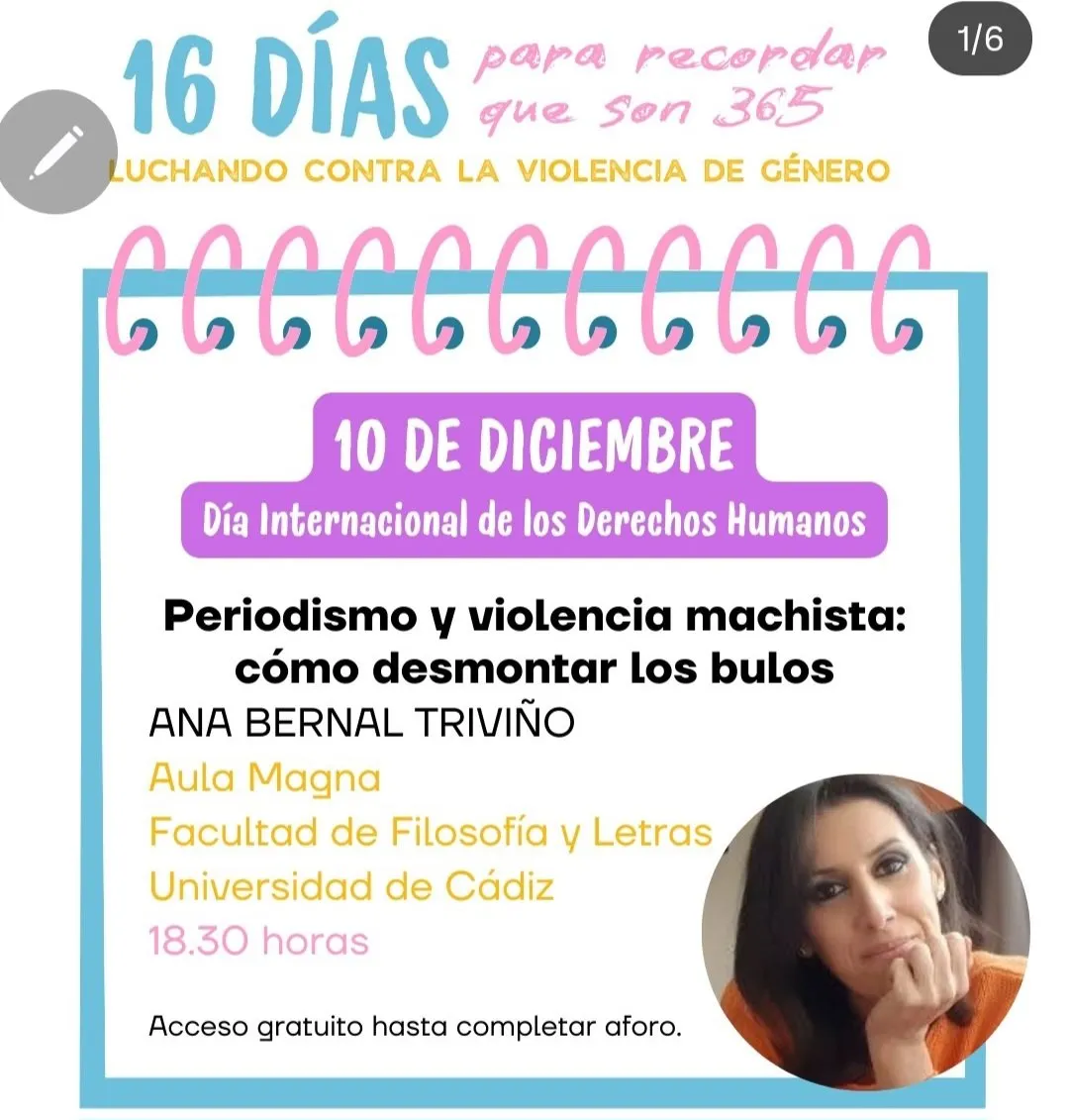 La Facultad de Filosofía y Letras acogerá la conferencia 'Periodismo y violencia machista: cómo desmontar los bulos'.