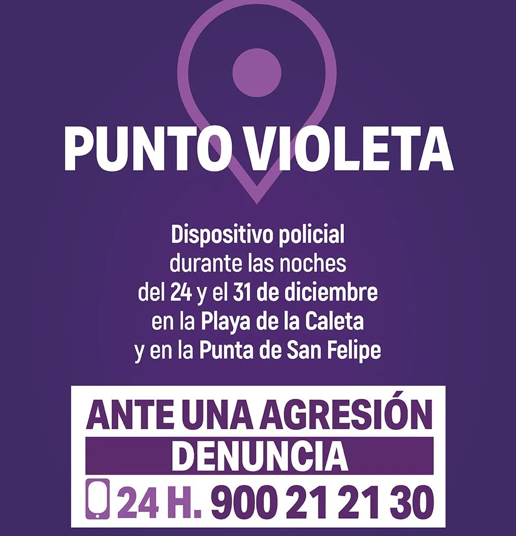 Los Puntos Violeta en Cádiz se han activado los días 24 y 31 de diciembre. 