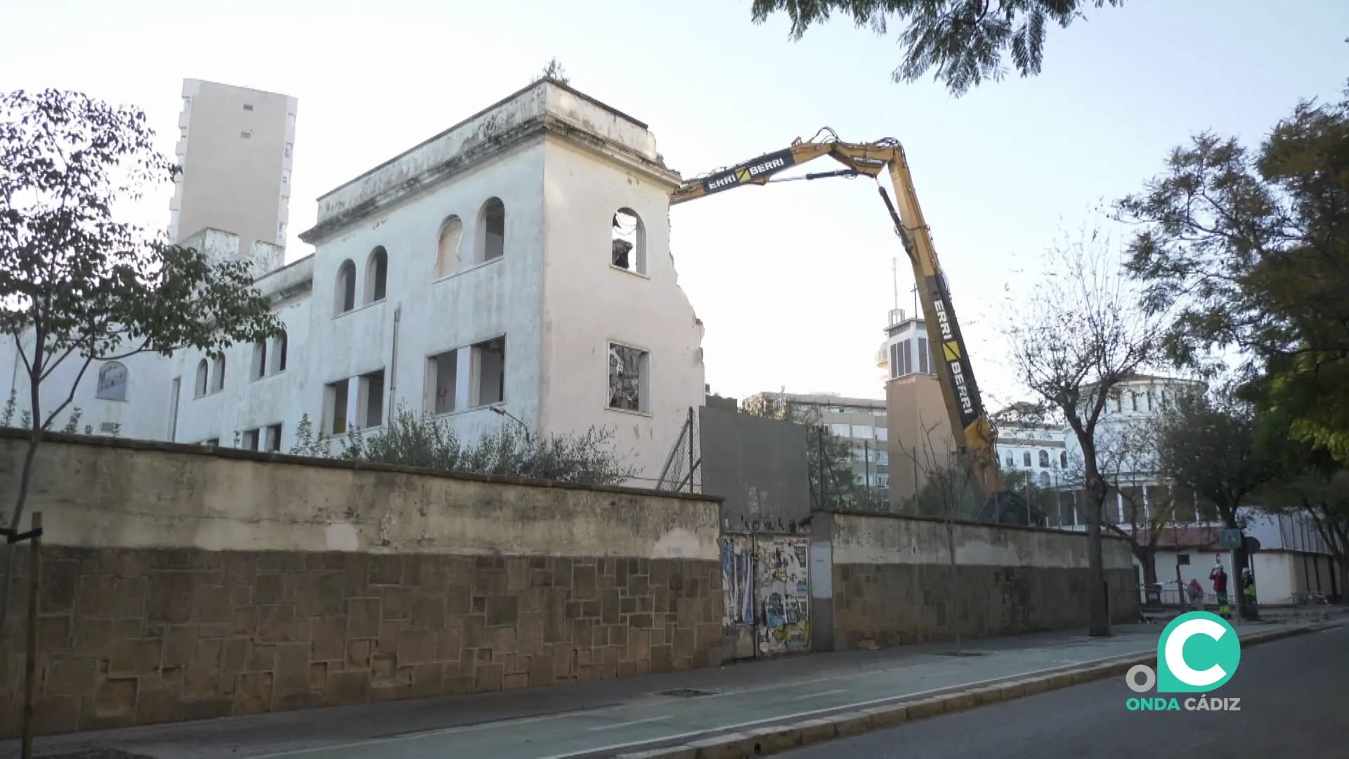 Maquinaria durante las obras esta semana
