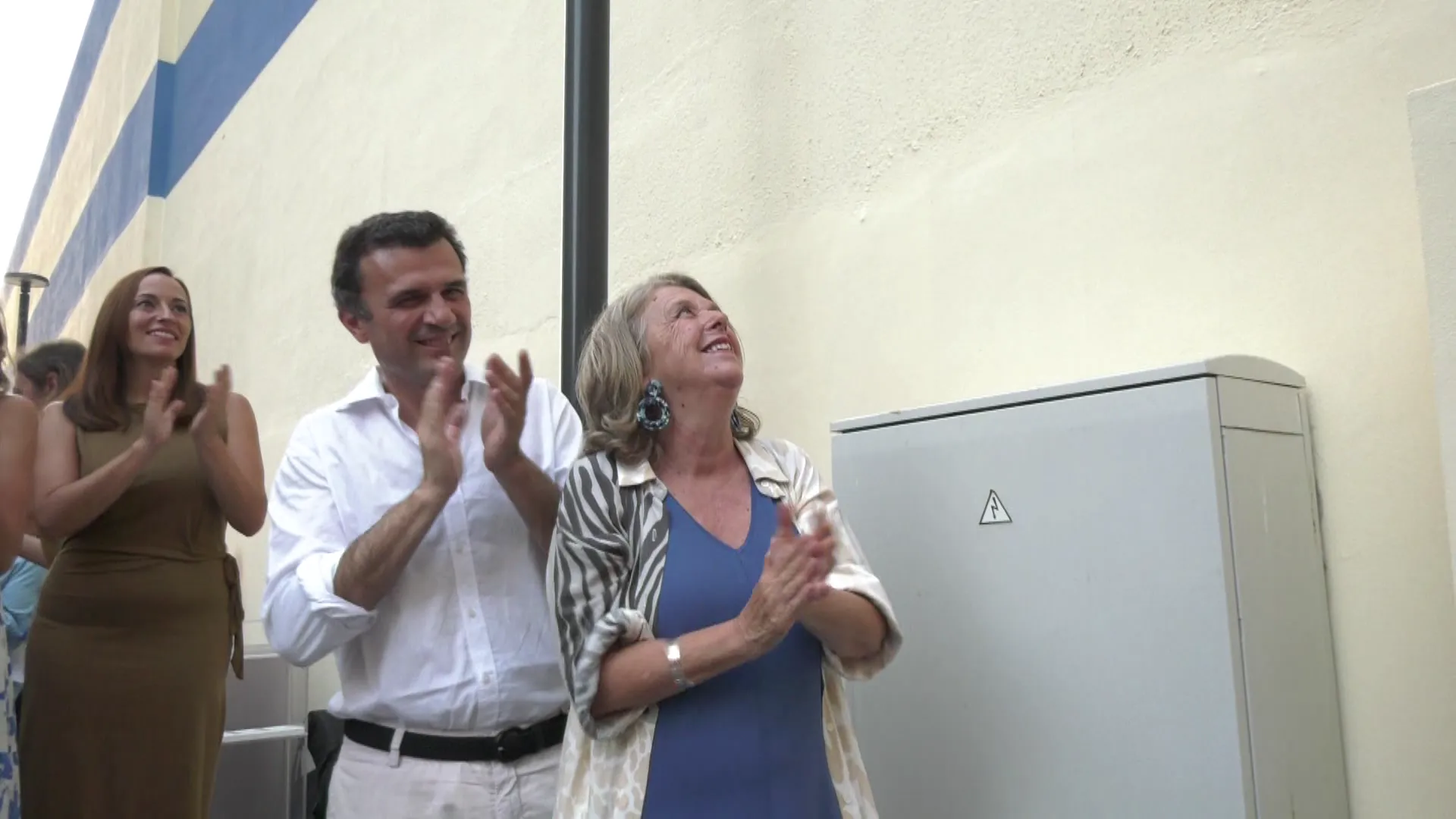 Adela del Moral durante la inauguración de la calle que lleva su nombre