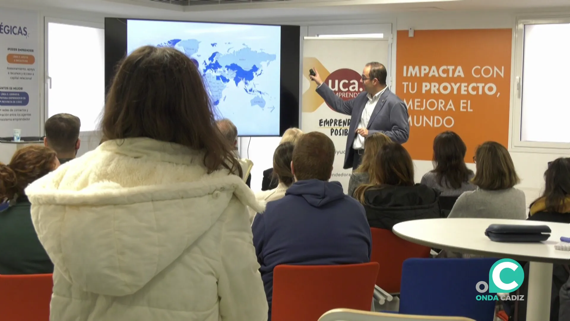 Exposición de los datos del estudio efectuado este lunes en el Centro de Transferencia Empresarial El Olivillo.