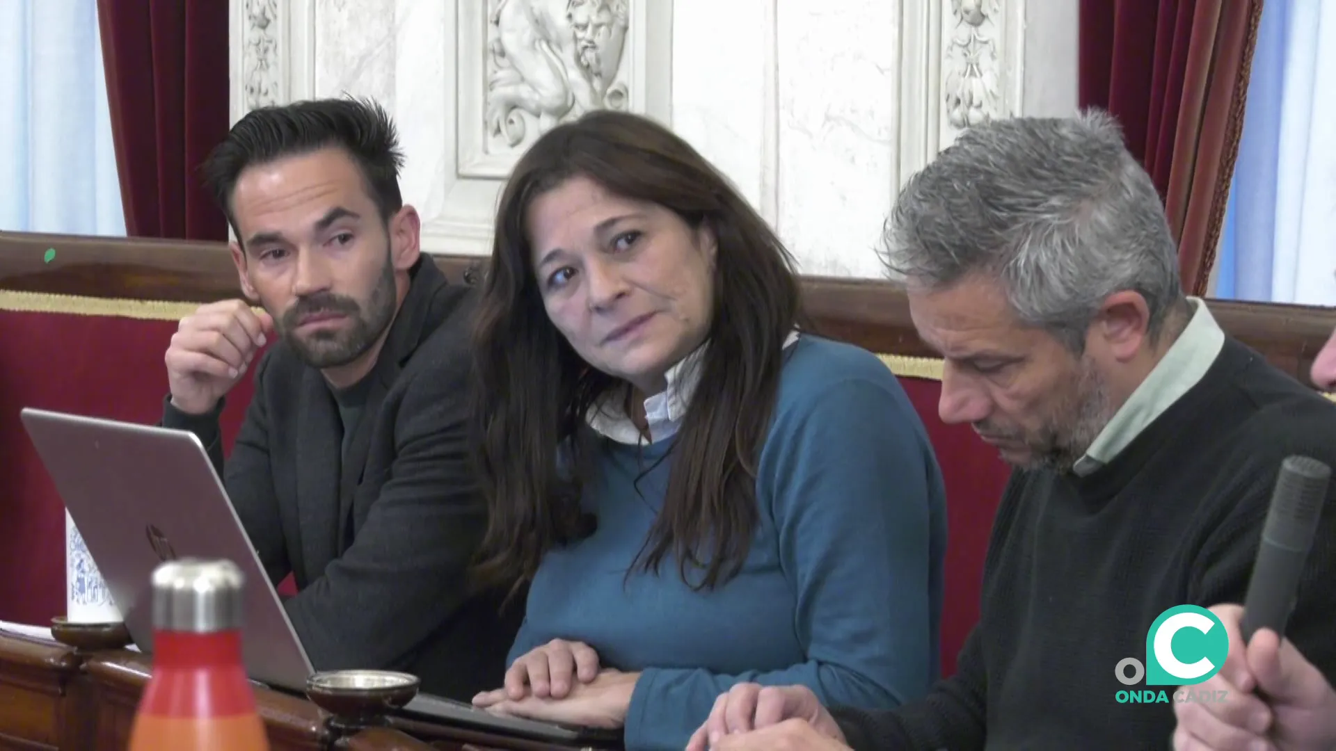La concejal de Adelante Izquierda Gaditana durante un pleno municipal
