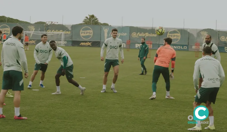Imagen del entrenamiento desarrollado en la Ciudad Deportiva (Foto: Cádiz CF)