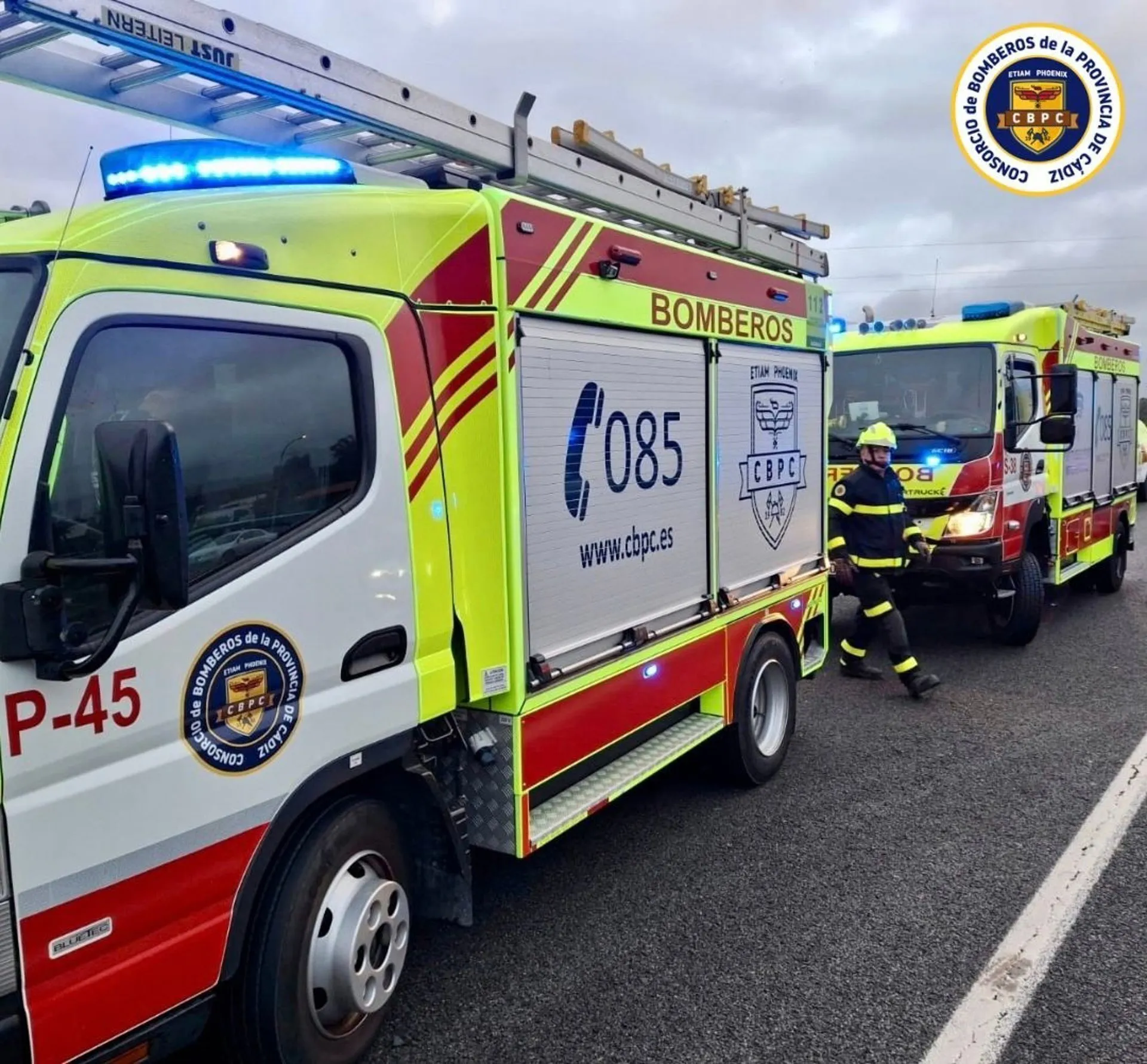 Imagen de archivo de los vehículos del Consorcio de Bomberos de la provincia de Cádiz.