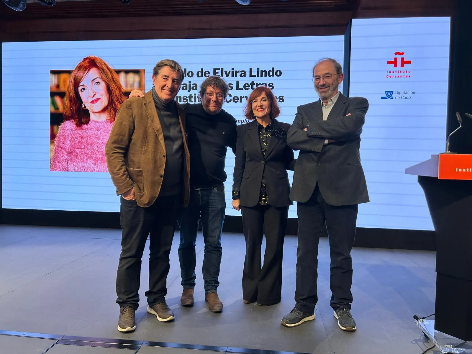 La presentación del documental se llevó a cabo en el salón de actos del Instituto Cervantes.