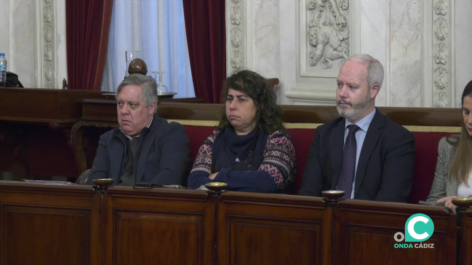 Concejales socialistas durante un Pleno municipal