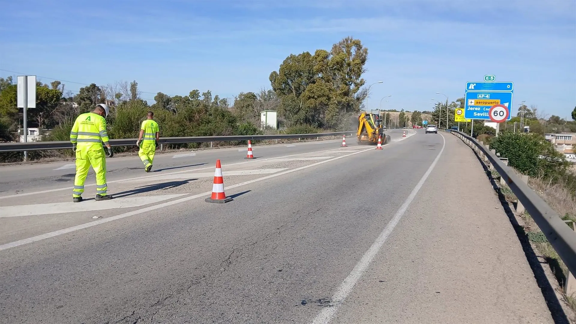  Imagen de archivo de obras en la autovía A-381 entre Jerez y Los Barrios