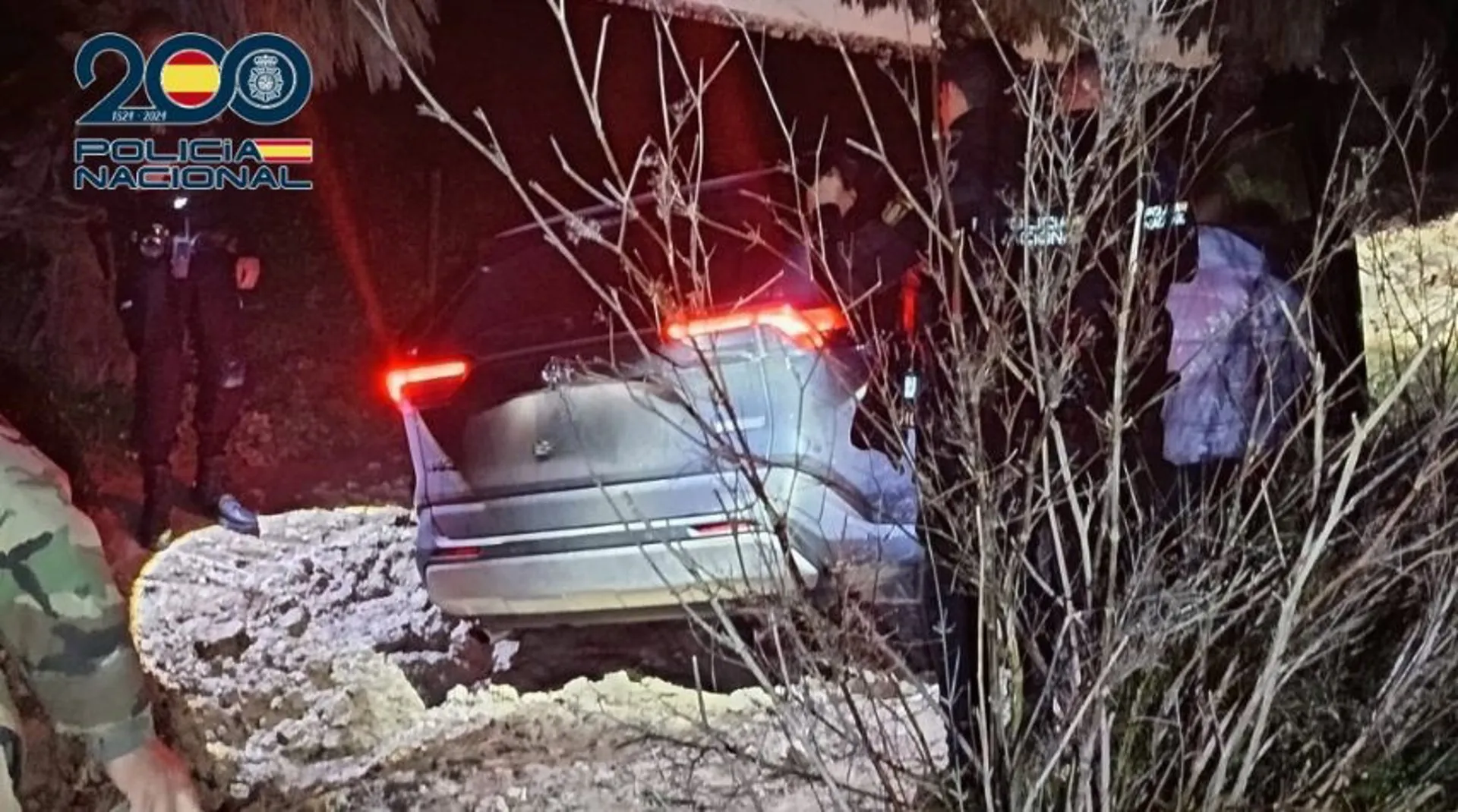 Vehículo todoterreno en el lugar del susceso