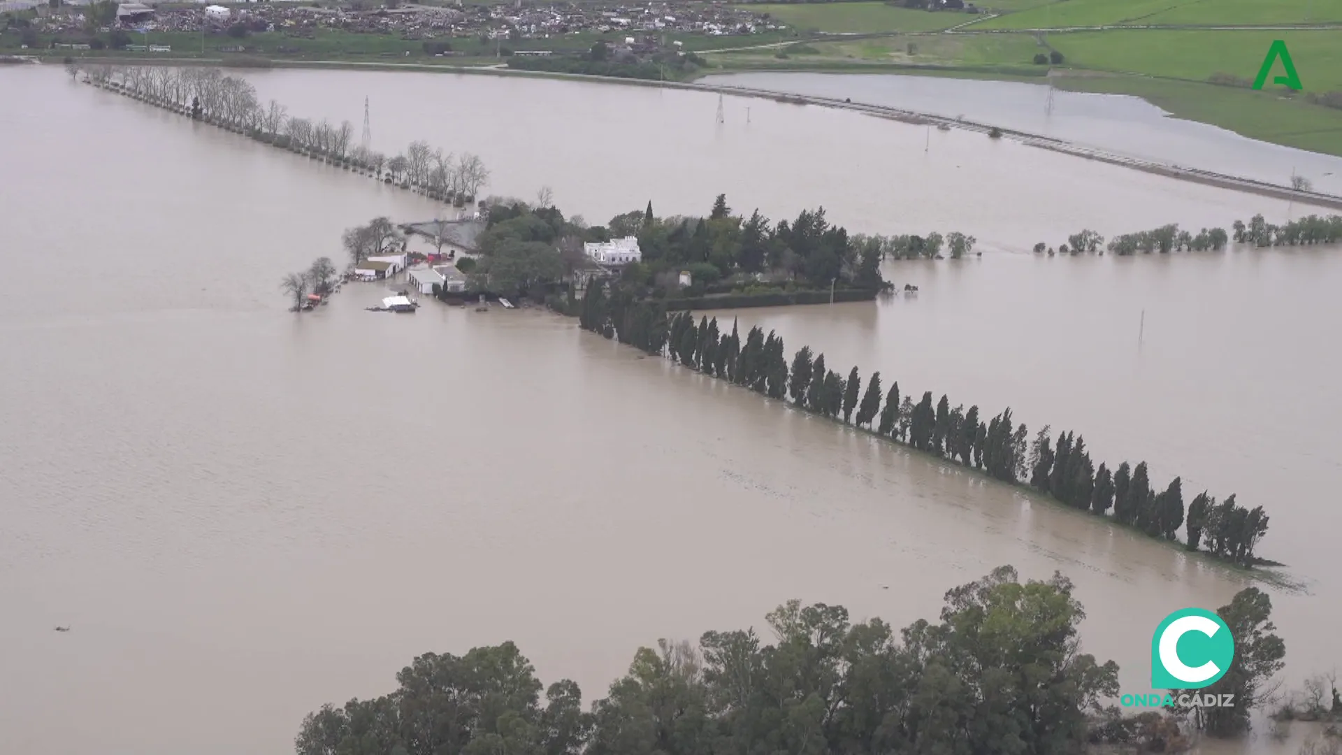 Vista aérea de una de las zonas afectadas, en una imagen cedida por la Junta de Andalucía. 