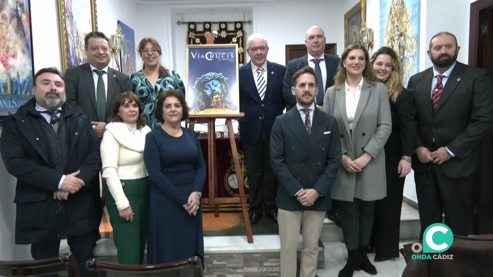Protagonistas tras el acto celebrado en el  Consejo de Hermandades y Cofradías