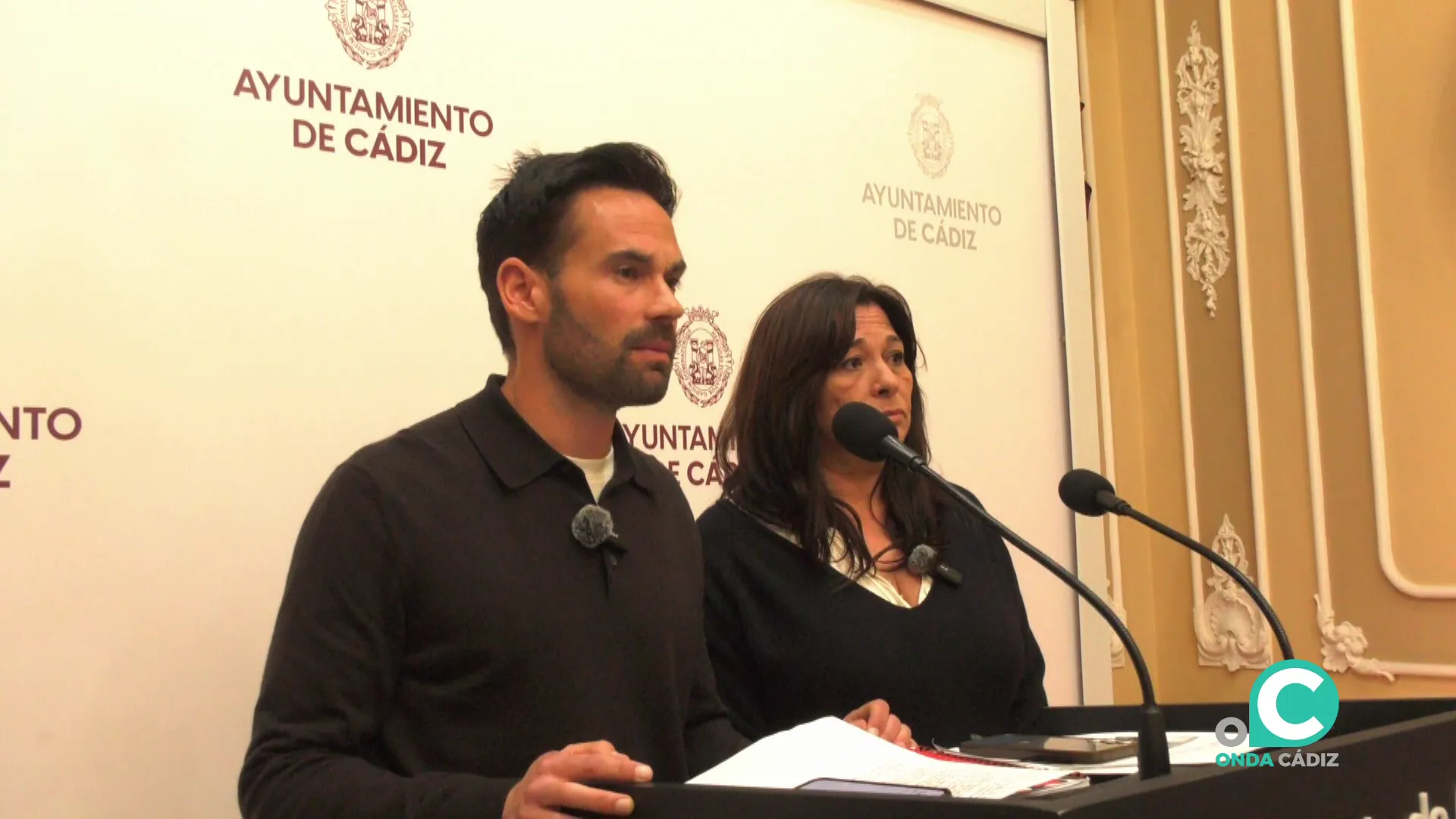 El portavoz de AIG, David de la Cruz, durante una rueda de prensa en una imagen de archivo