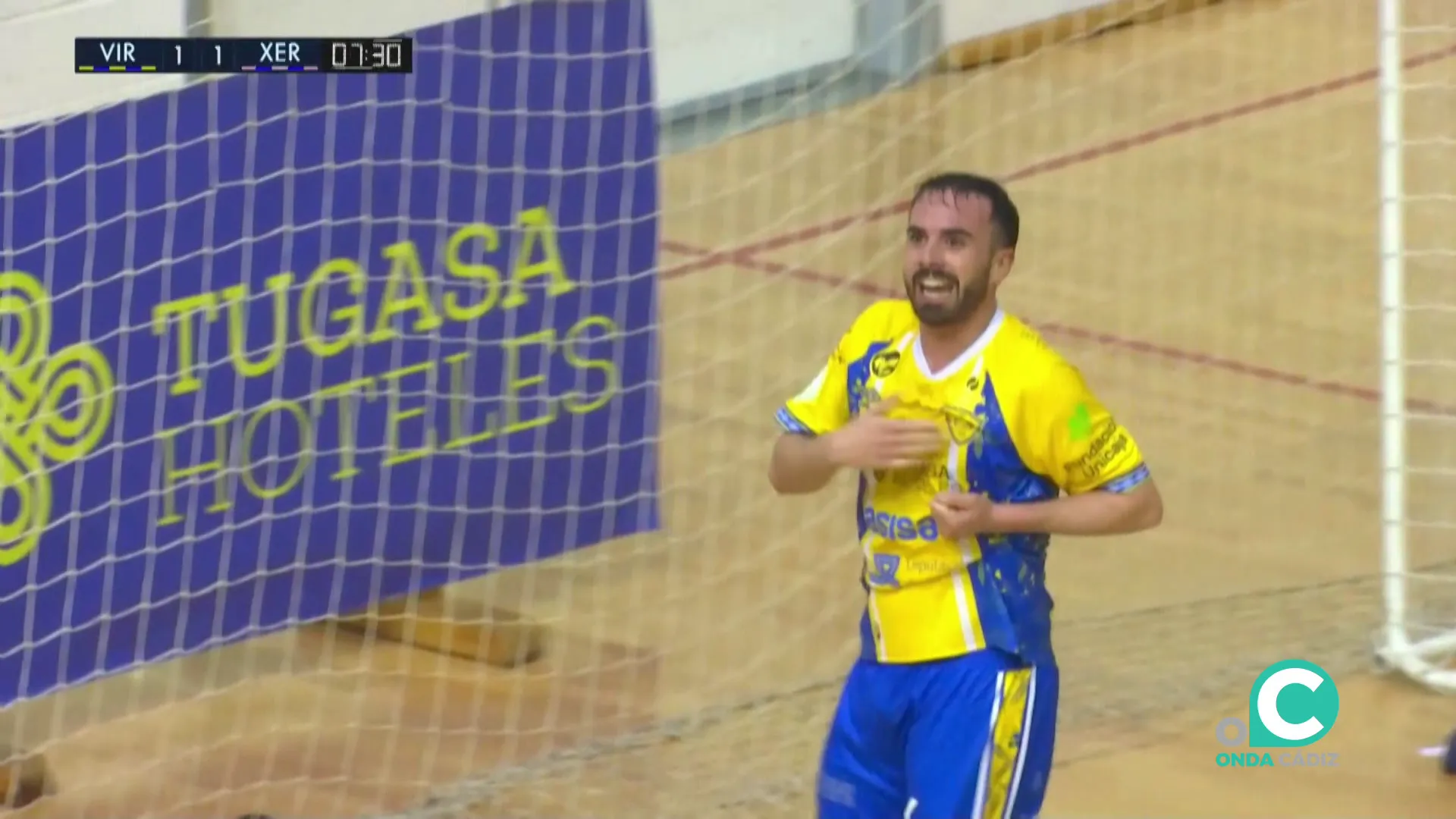 Poti muestra la alegría tras conseguir uno de los tantos del choque