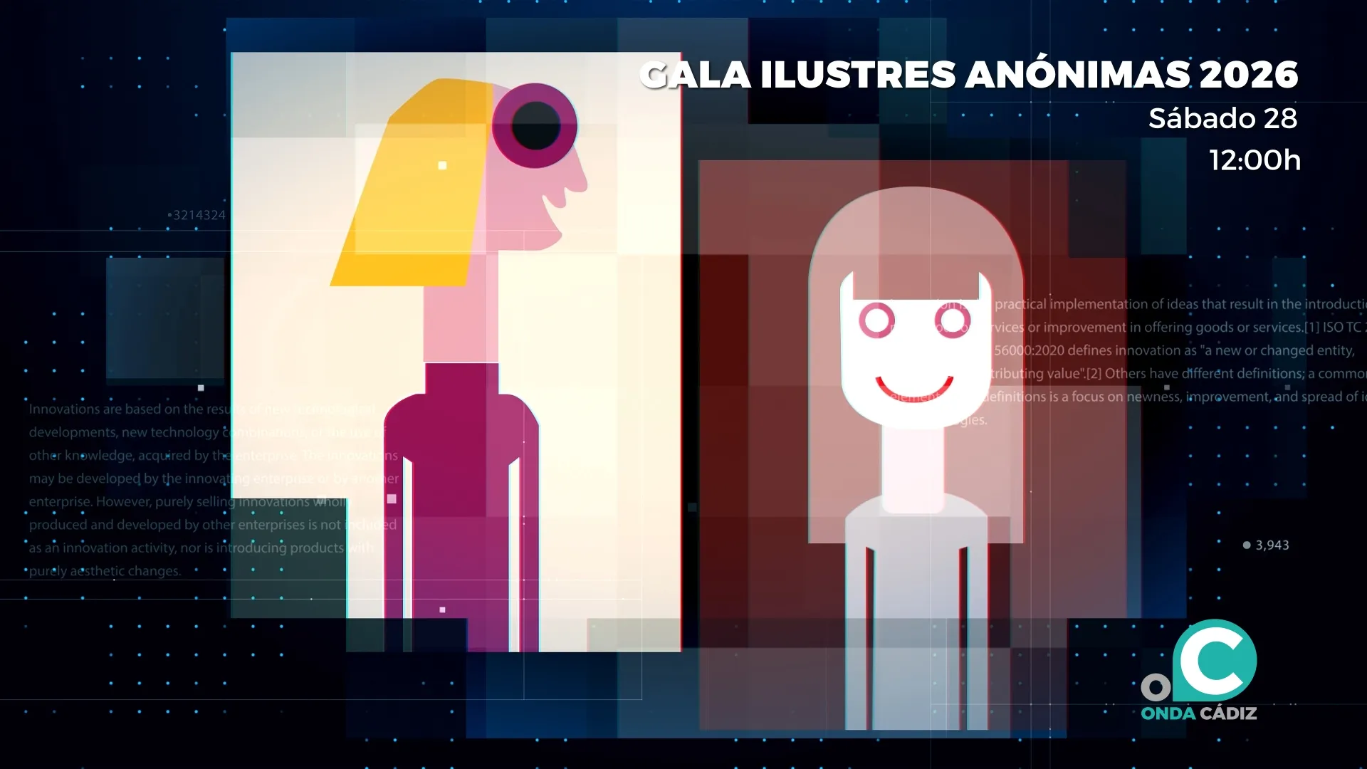 Onda Cádiz emitirá este sábado íntegramente la gala Ilustres Anónimas 2026.