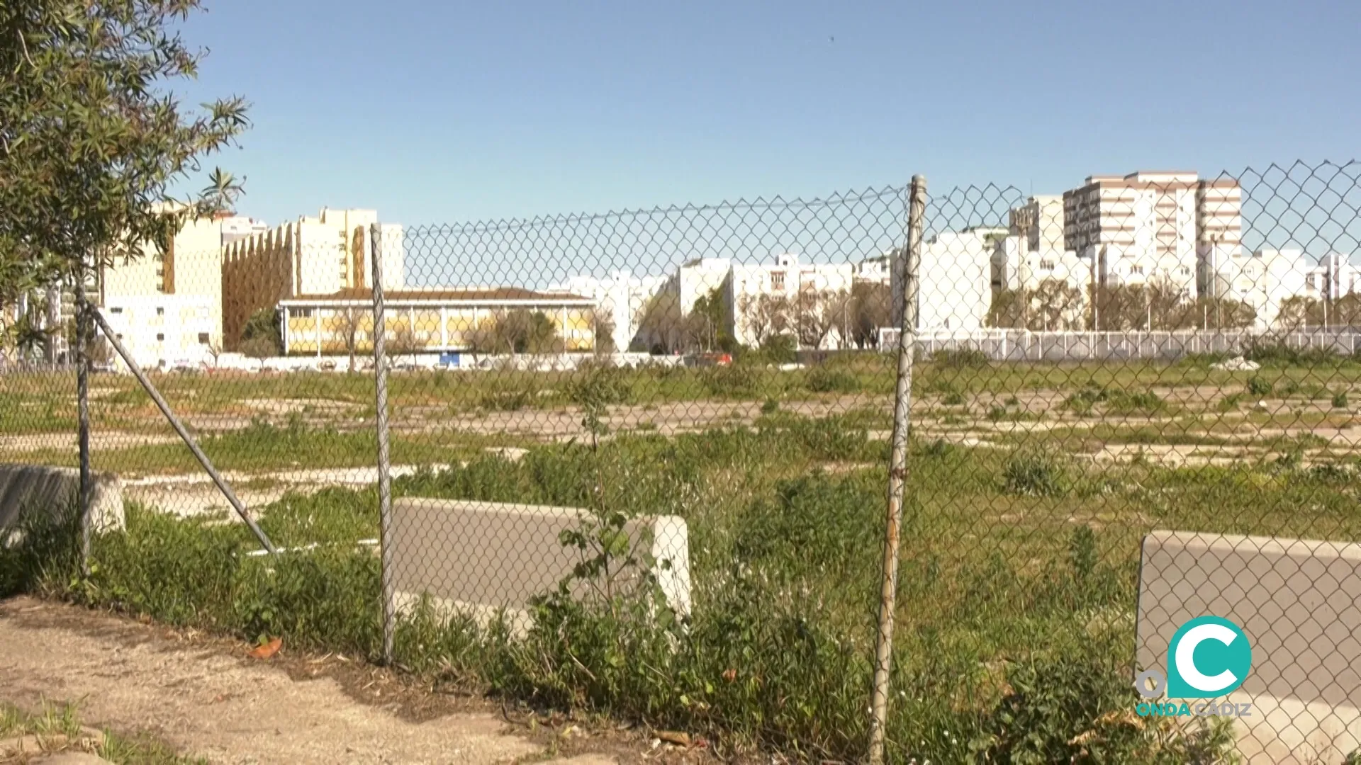 Solar donde se construirá el nuevo hospital de Cádiz. 