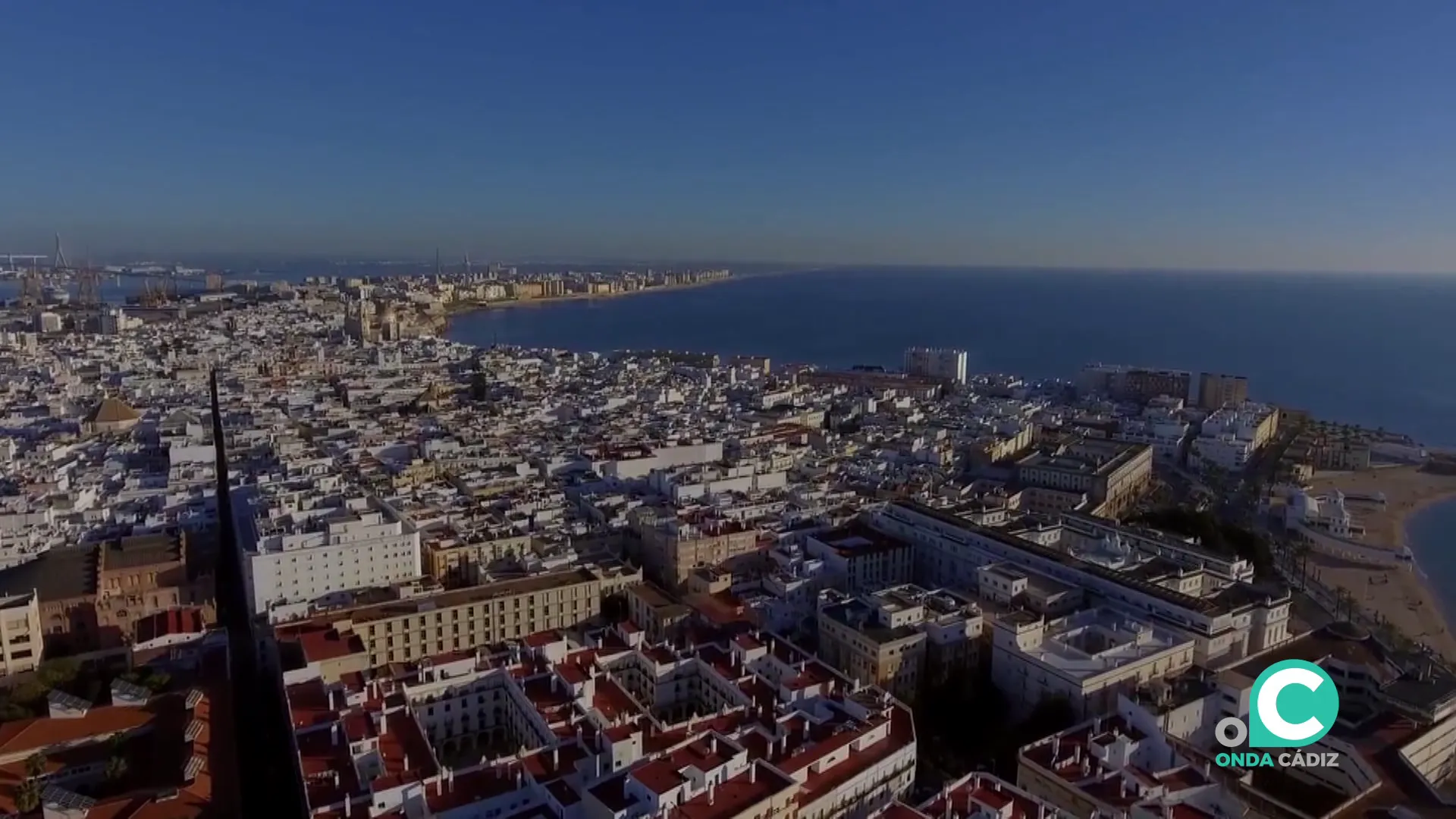 Vista aérea de la ciudad de Cádiz