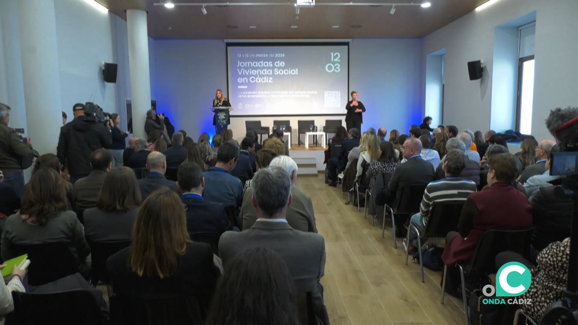 Un momento de la presentación de una de las intervenciones durante de este jueves