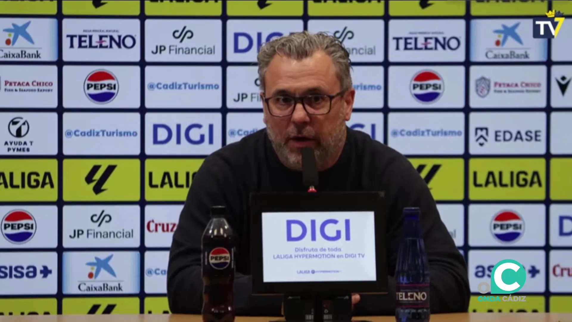 El técnico cadista comparece tras el choque ante el cuadro costasoleño