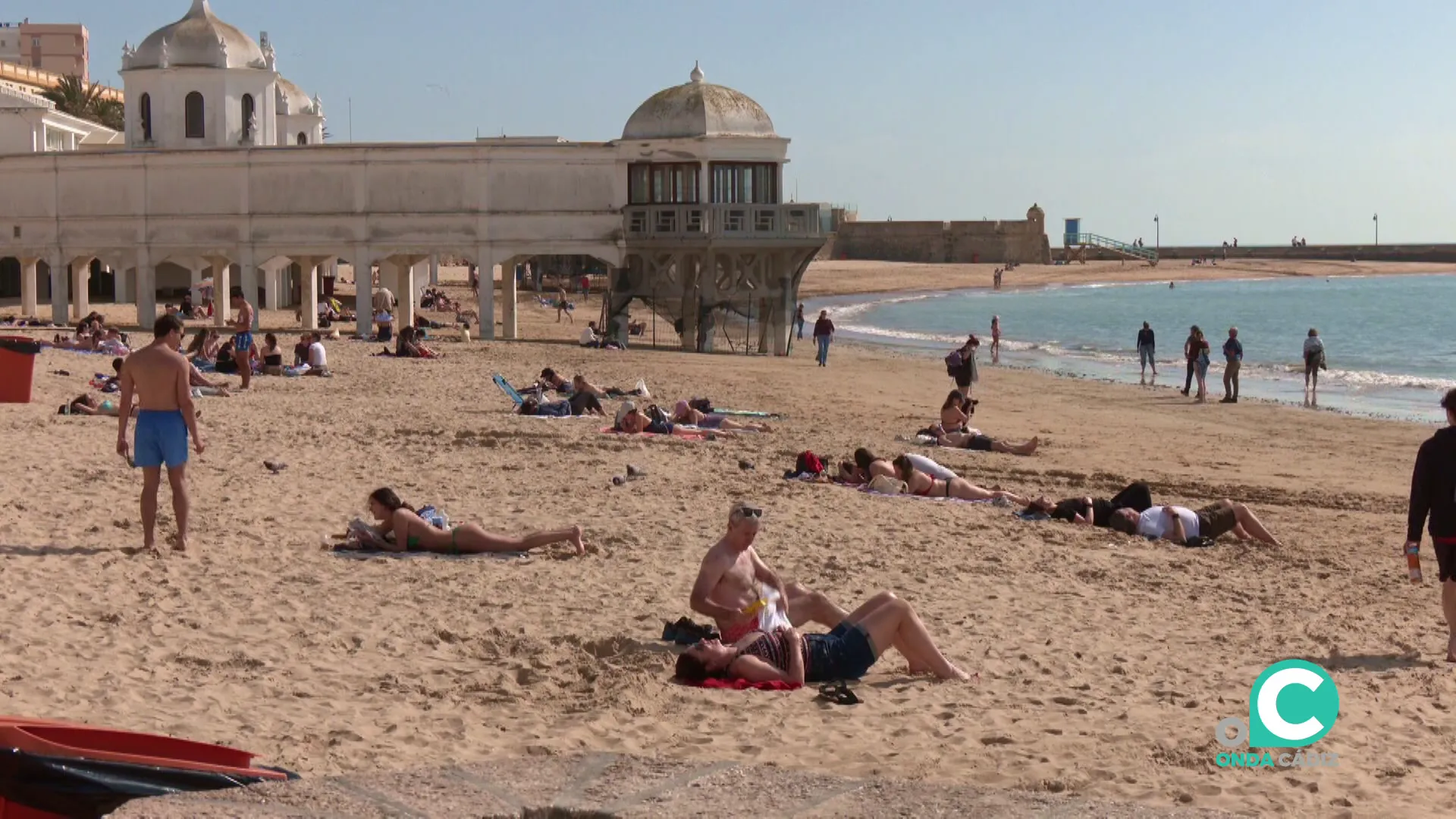 La playa de La Caleta durante esta semana
