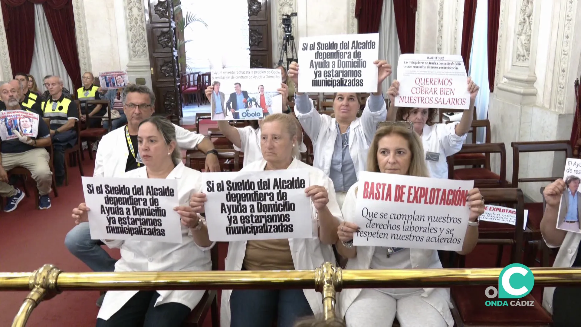 Protestas en el Salón de Plenos del Ayuntamiento del colectivo en una imagen de archivo
